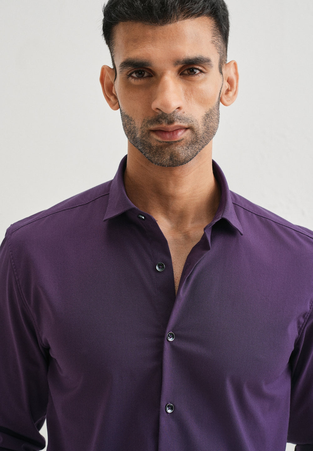 Imperial Purple Plain Wrinkle Free Shirt