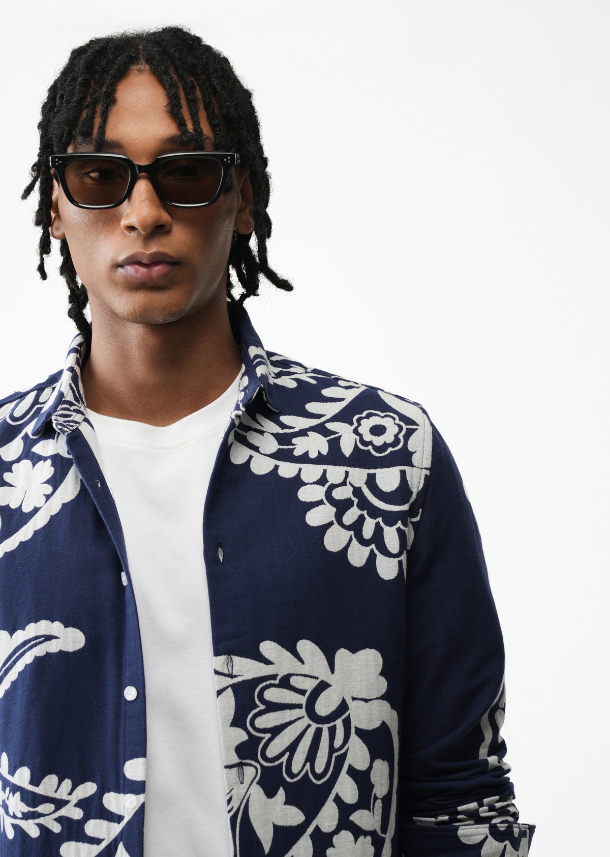 Indigo Pattern Paisley Shirt