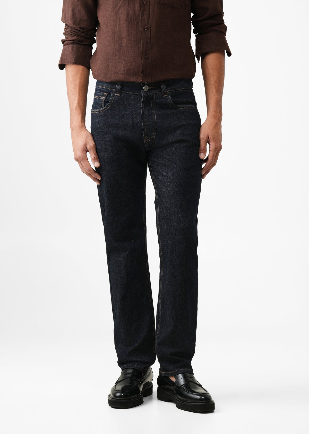 Indigo Slim Straight Fit Jeans