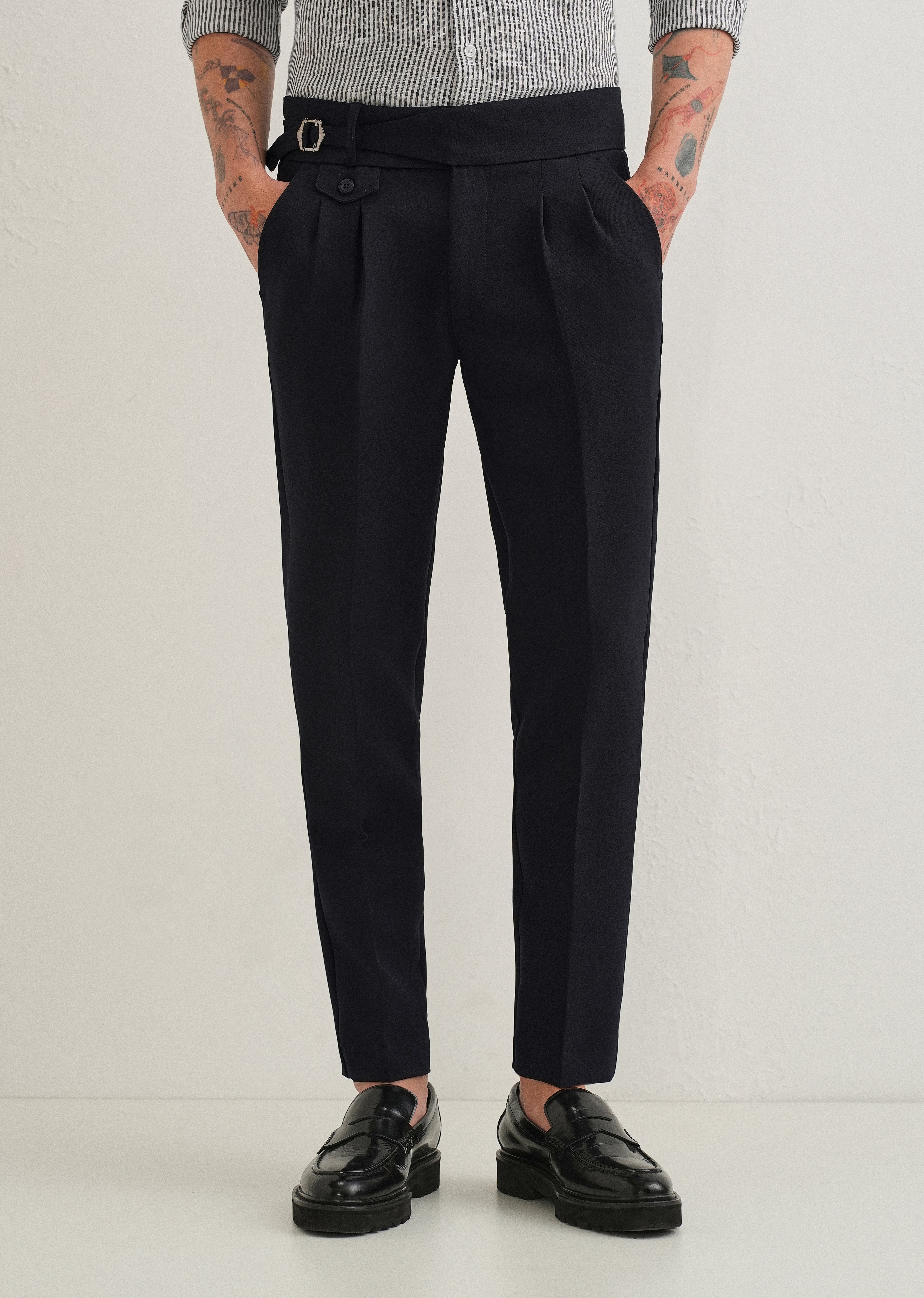 Ink Black Gurkha Pant