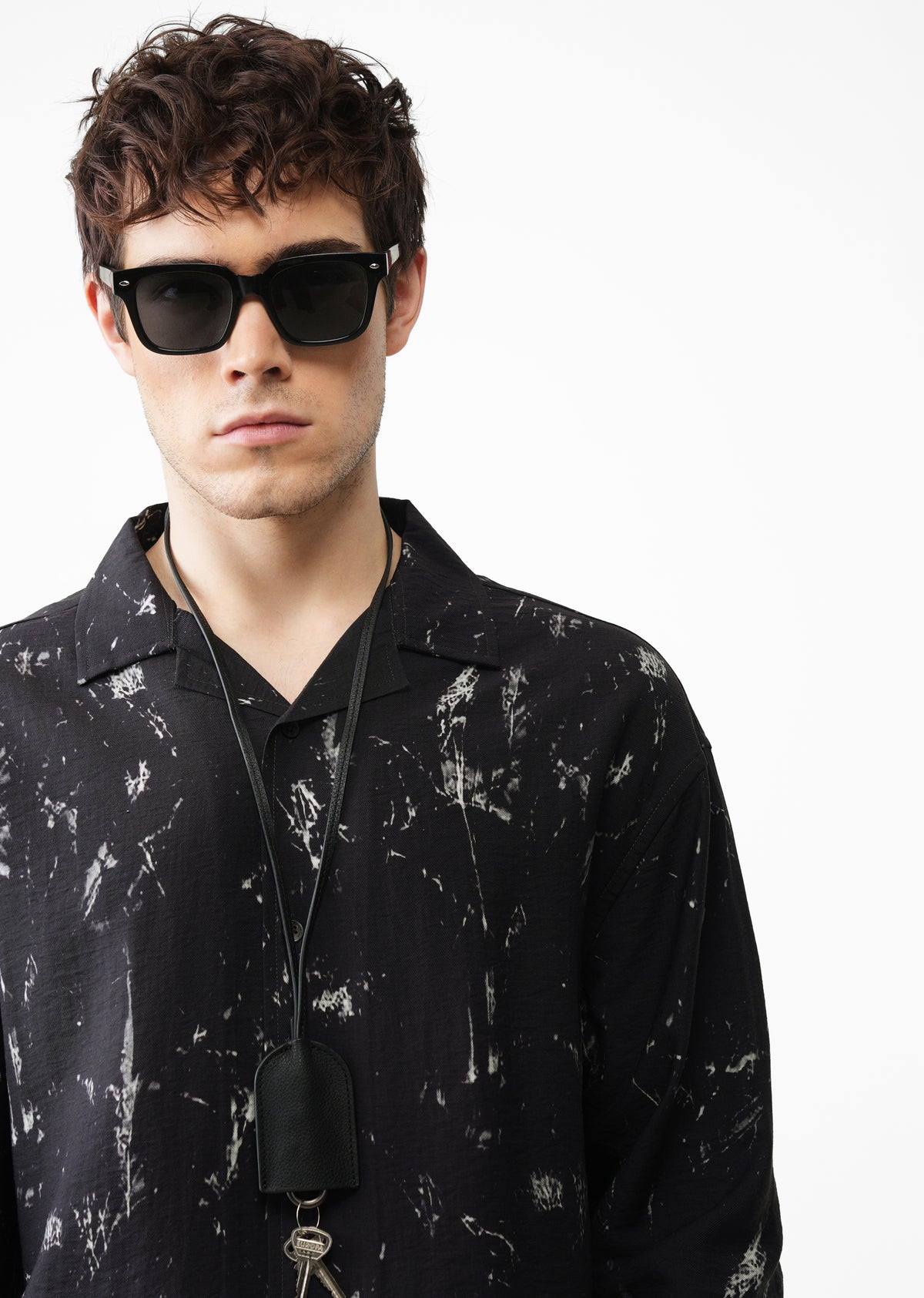 Ink Blue Abstract Printed Shirt