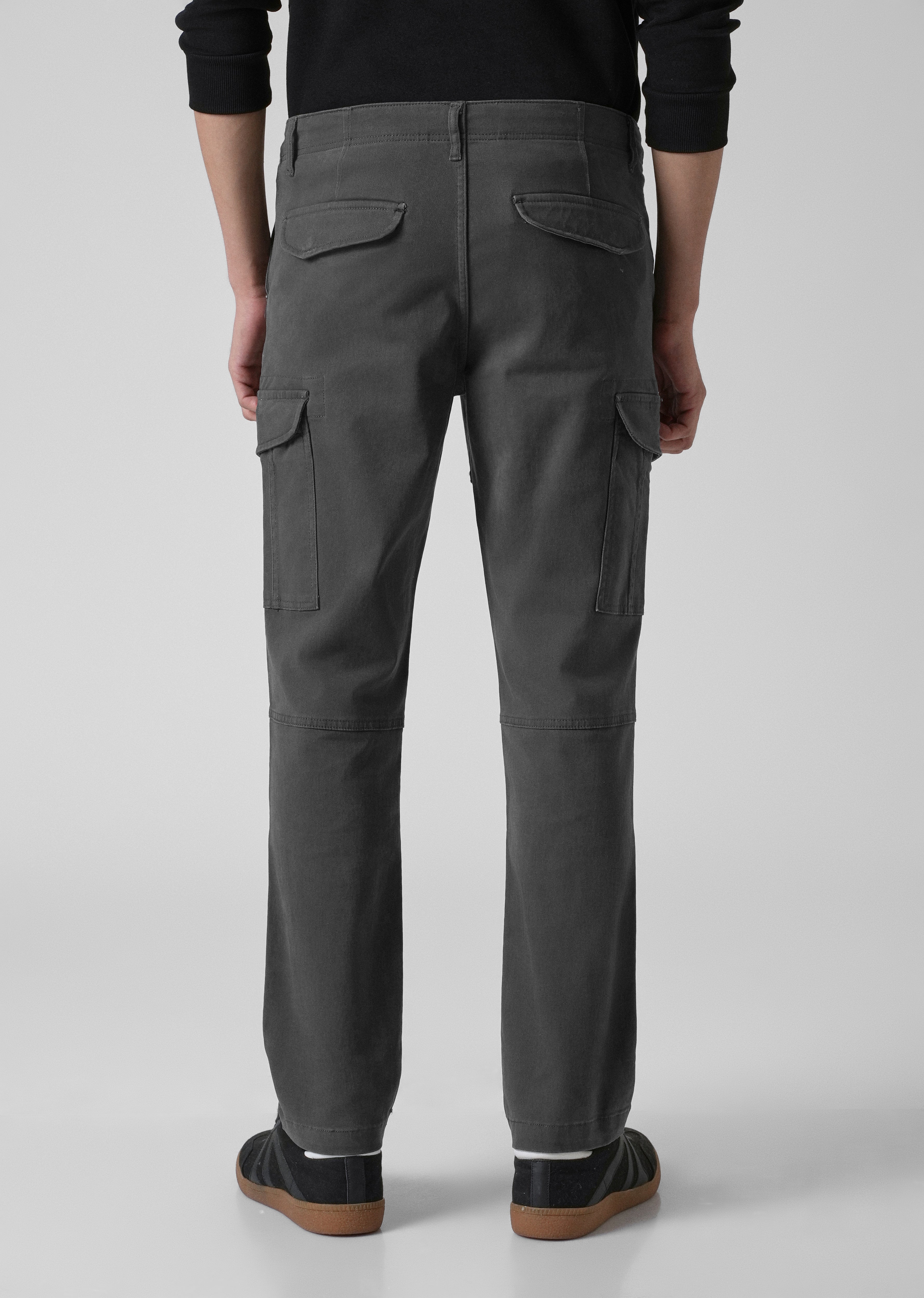 Iron Grey Regular Fit Cargo Pant