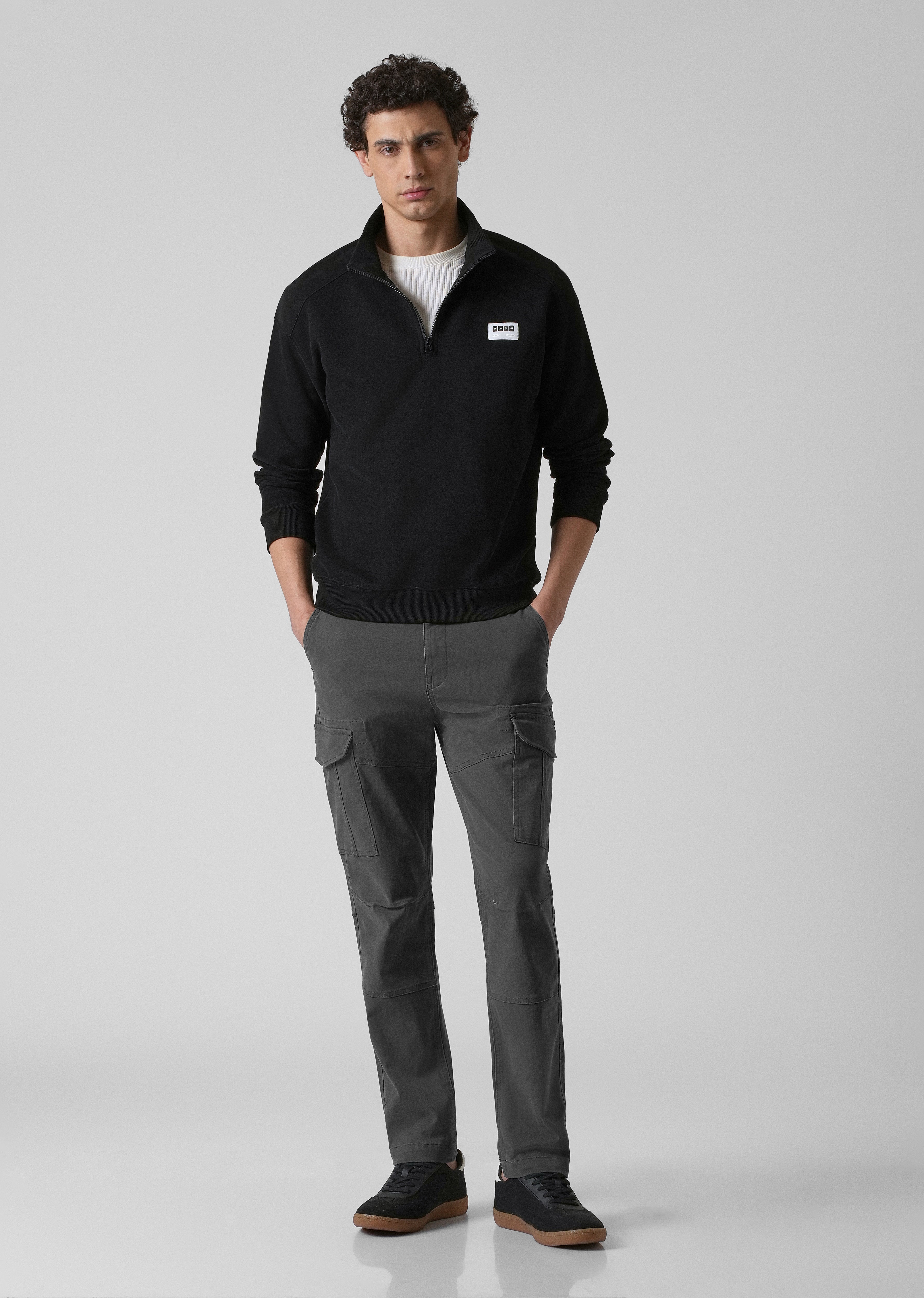 Iron Grey Regular Fit Cargo Pant