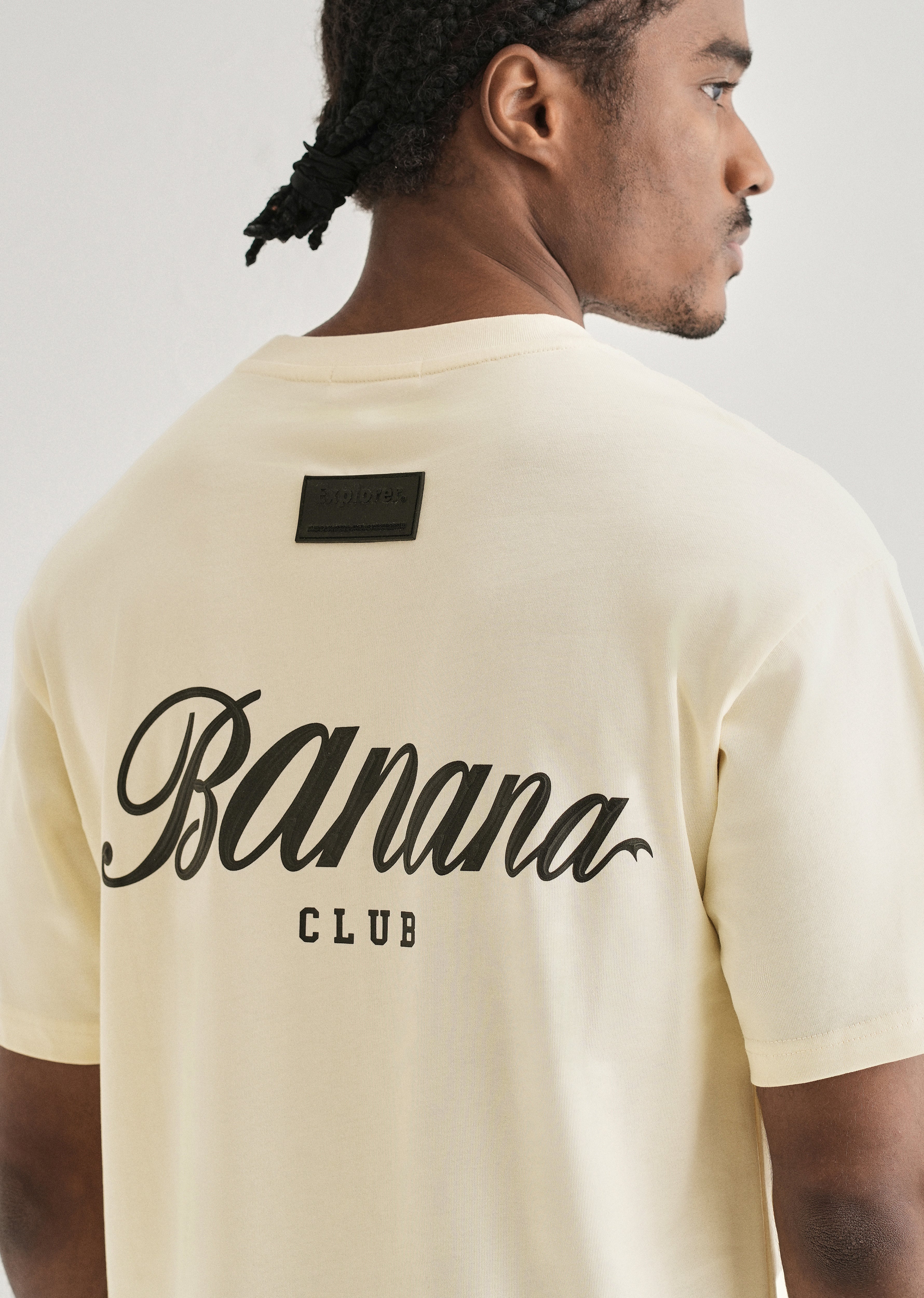 Ivory Embossed Printed Oversized T-shirt