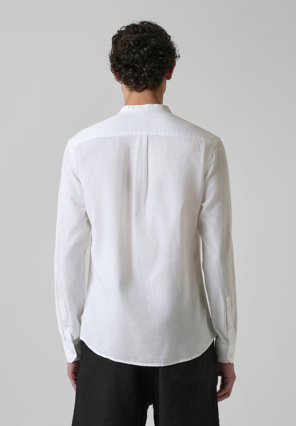 Ivory White Cotton Linen Shirt