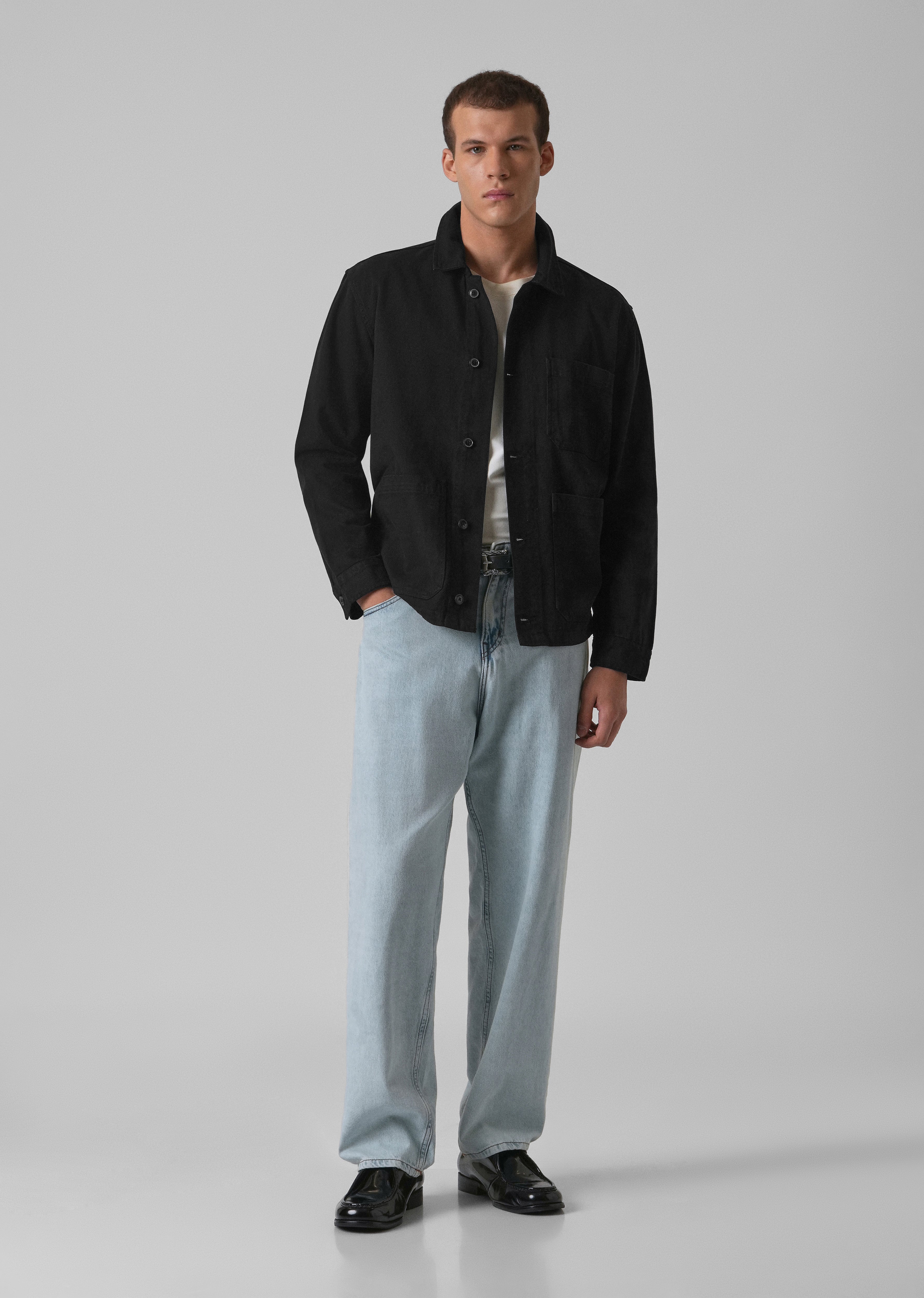 Jade Black Cotton Drill Jacket