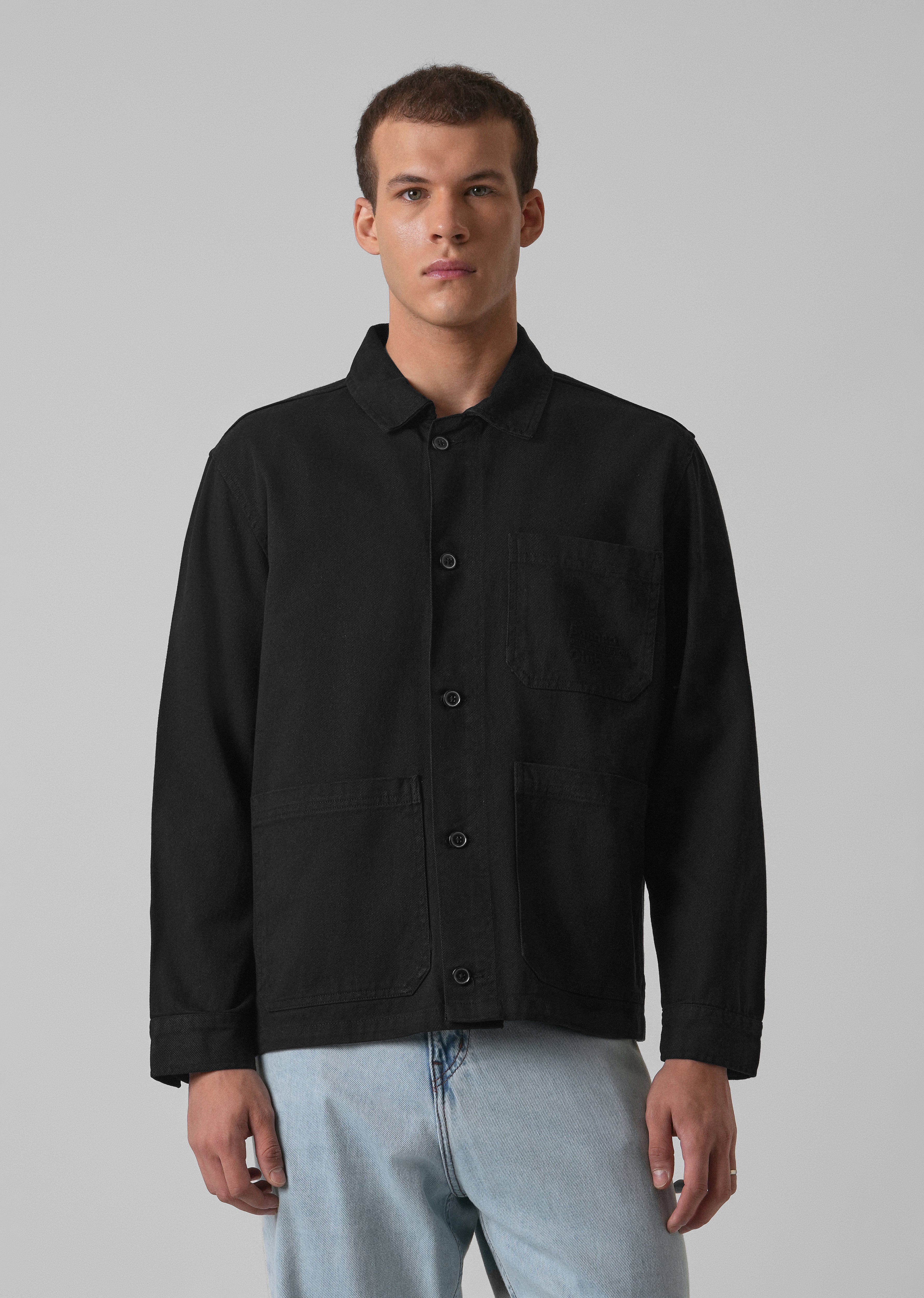 Jade Black Cotton Drill Jacket