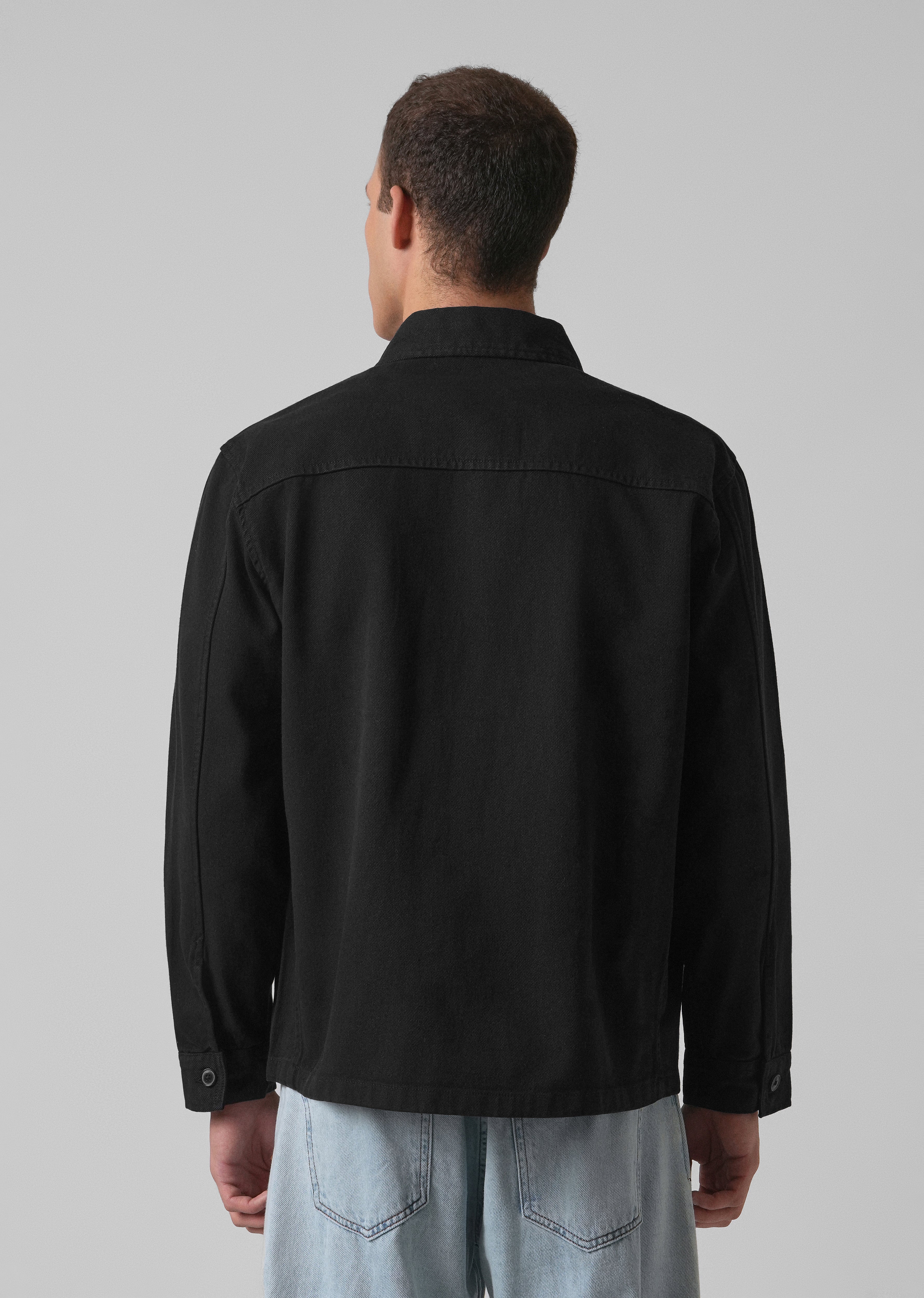 Jade Black Cotton Drill Jacket