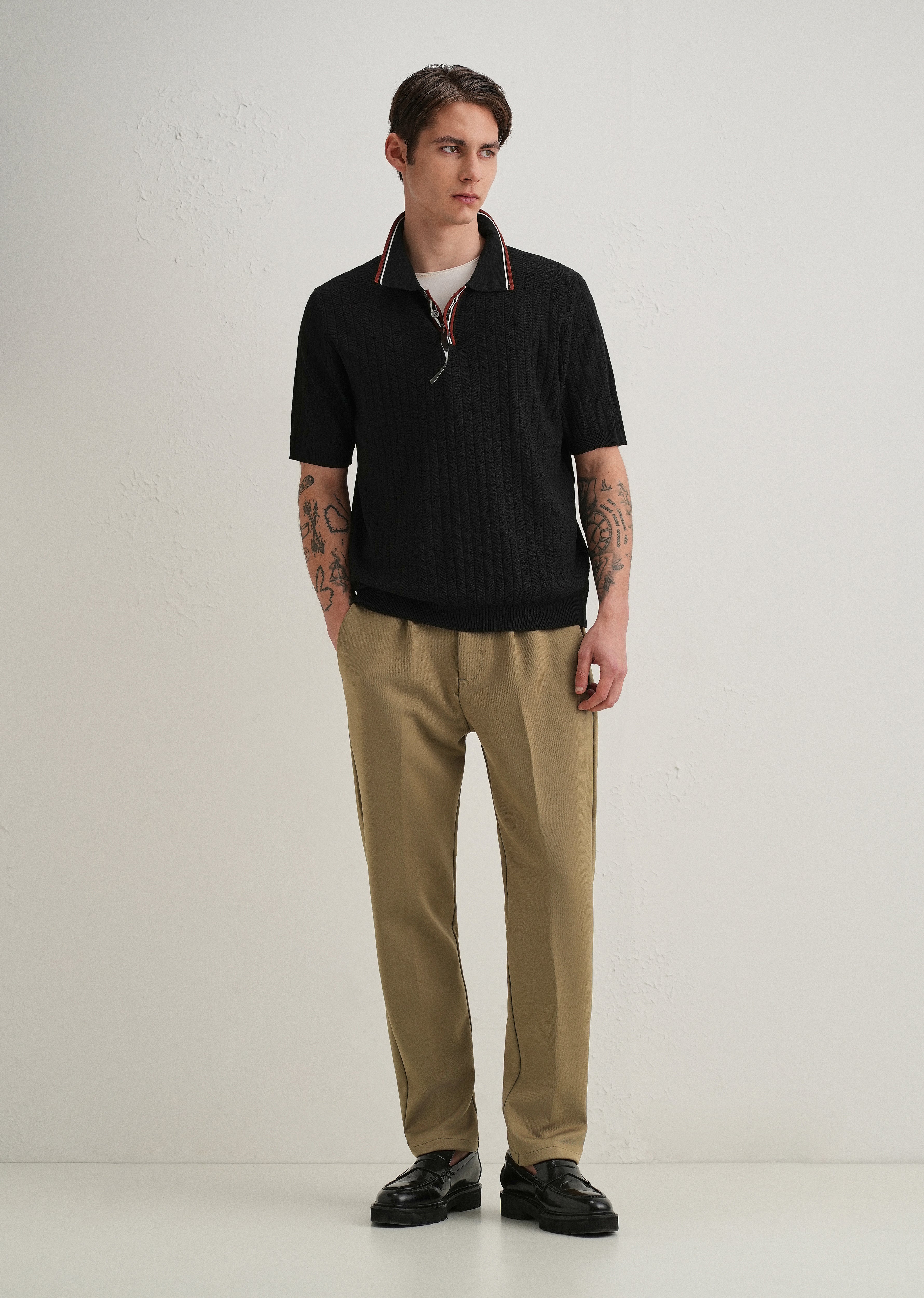 Khaki Drawstring Trousers