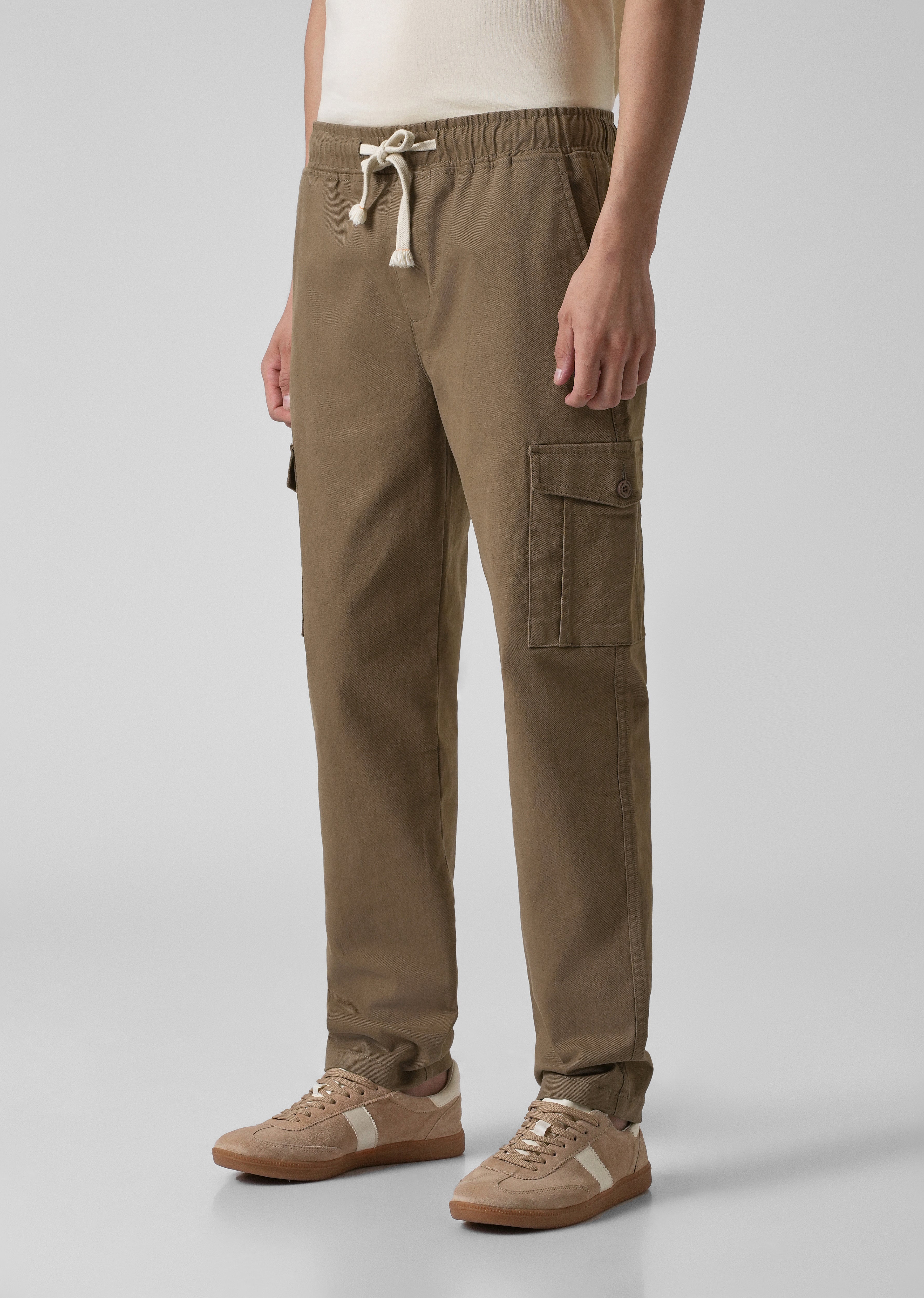 Khaki Regular Fit Cargo Pant