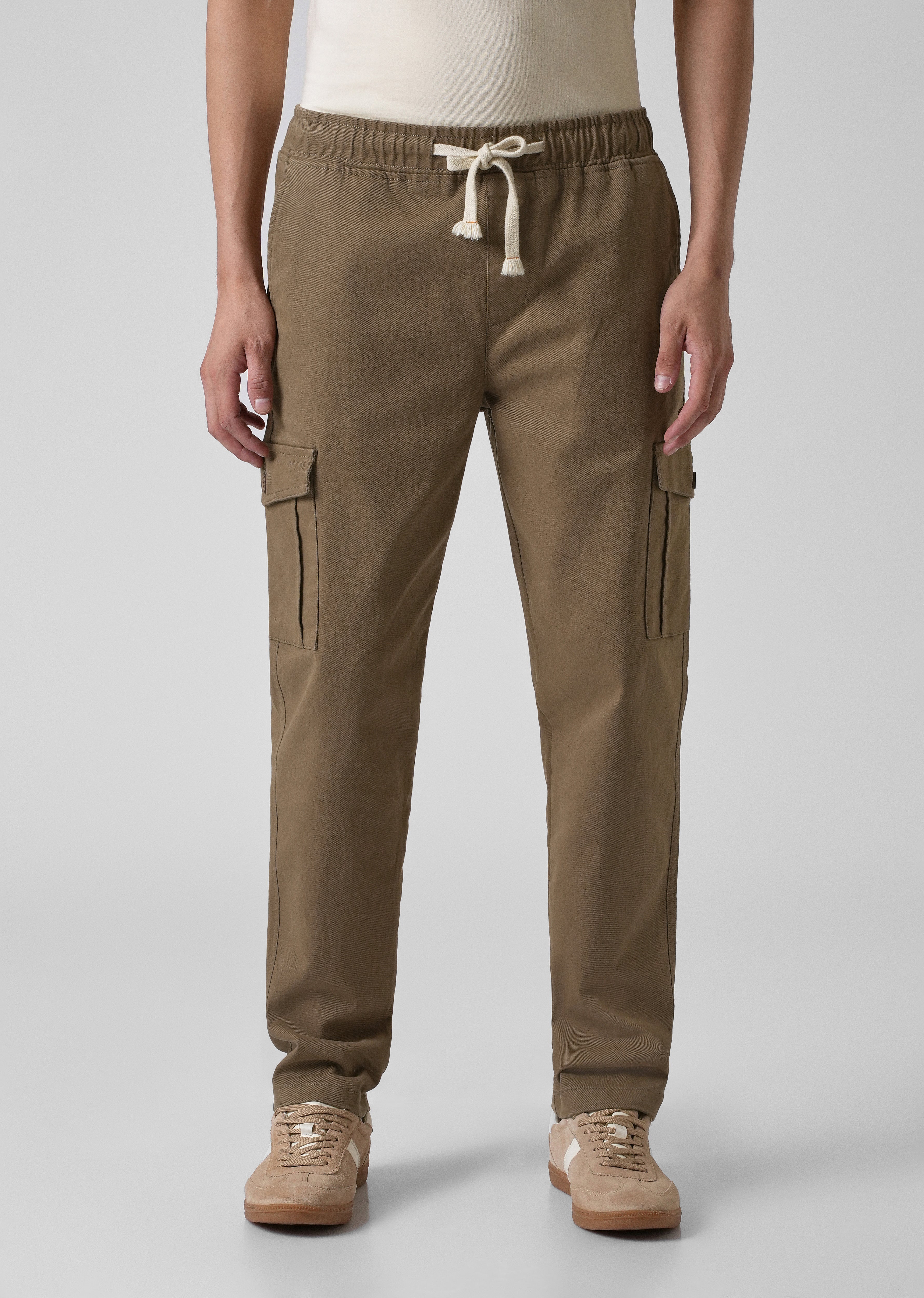 Khaki Regular Fit Cargo Pant