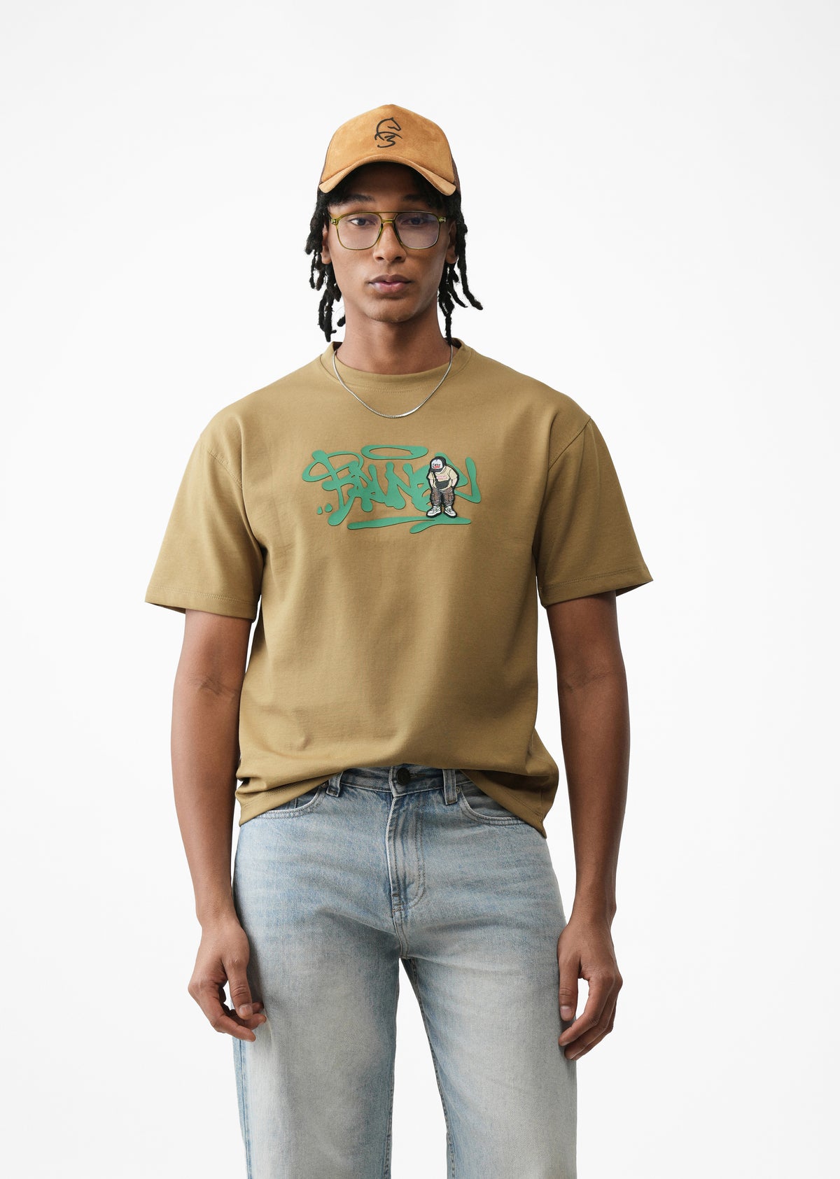 Khaki Rubber Print T-shirt