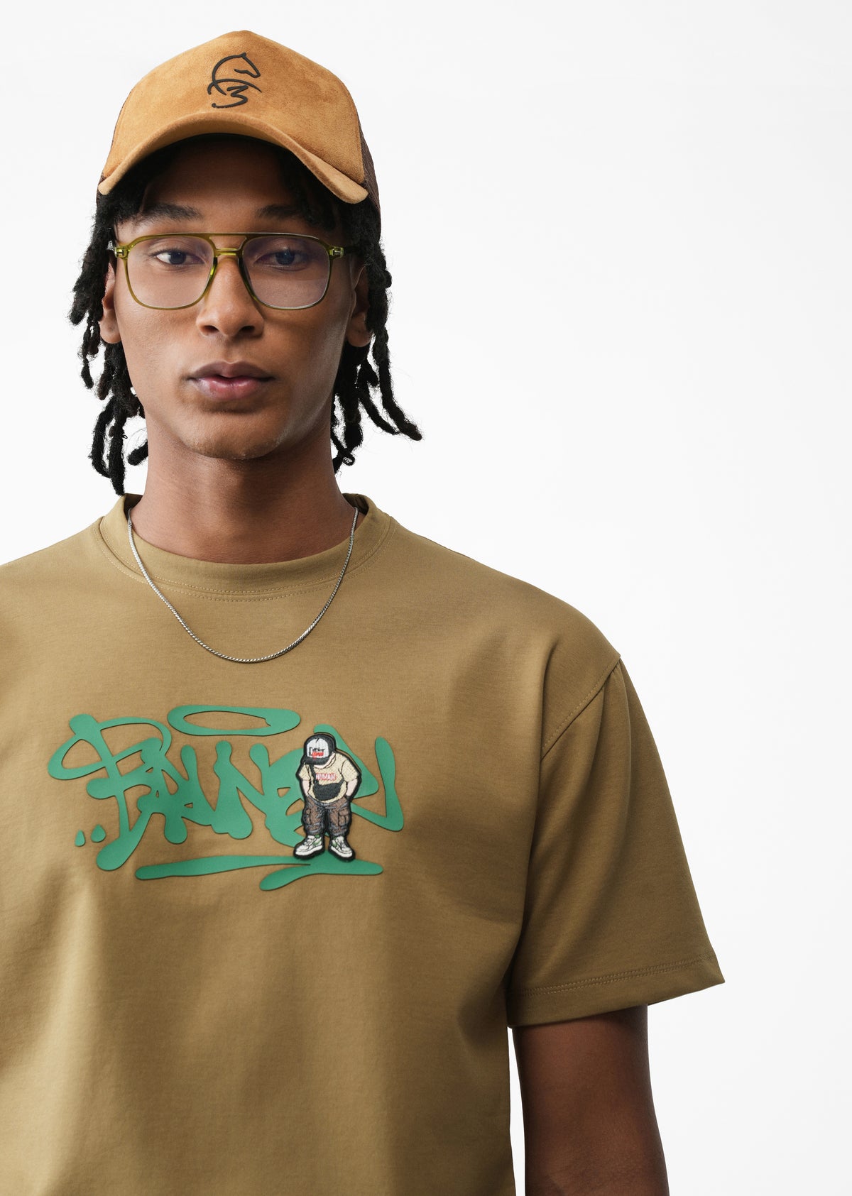 Khaki Rubber Print T-shirt