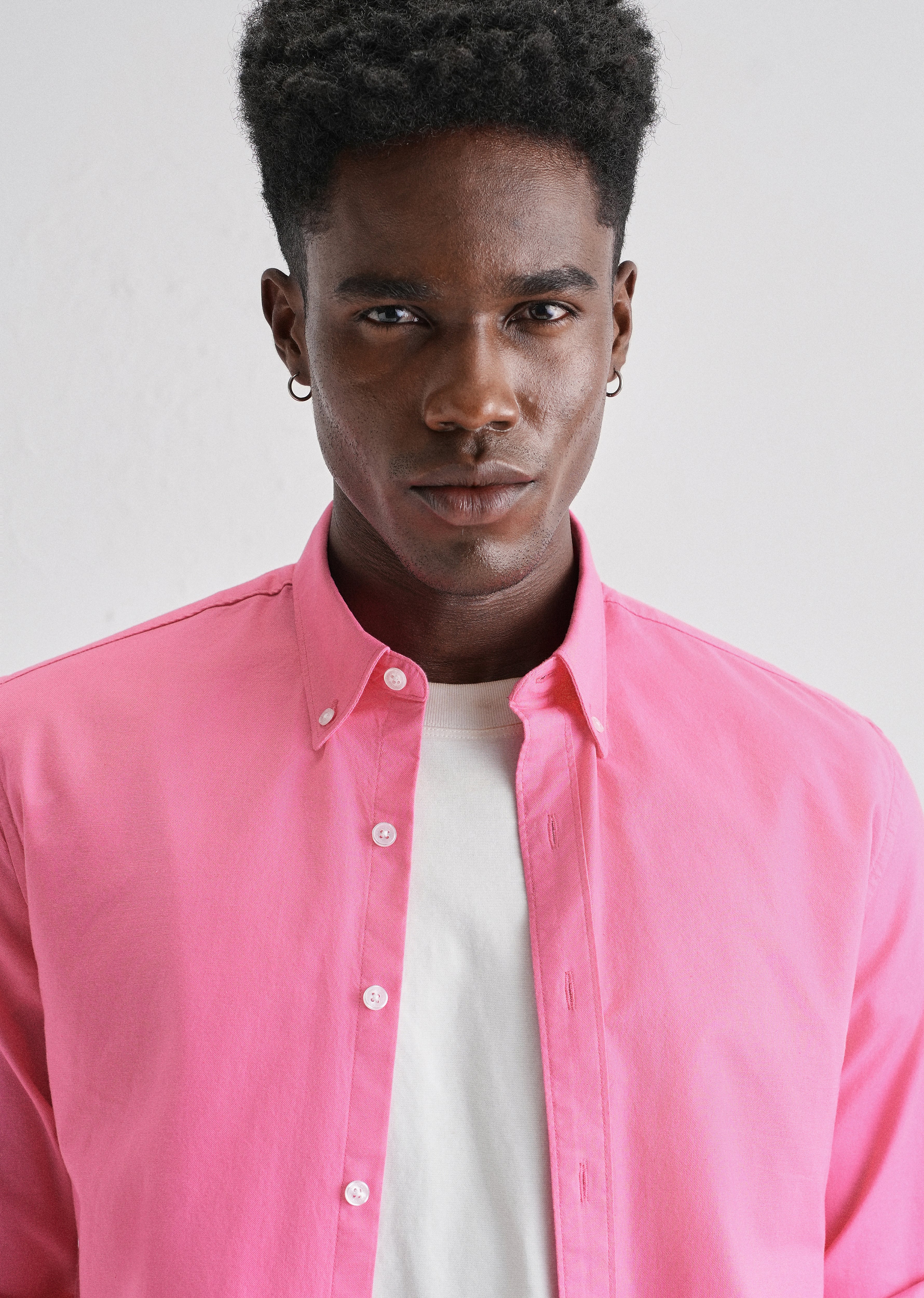 Knockout Pink Plain Oxford Shirt