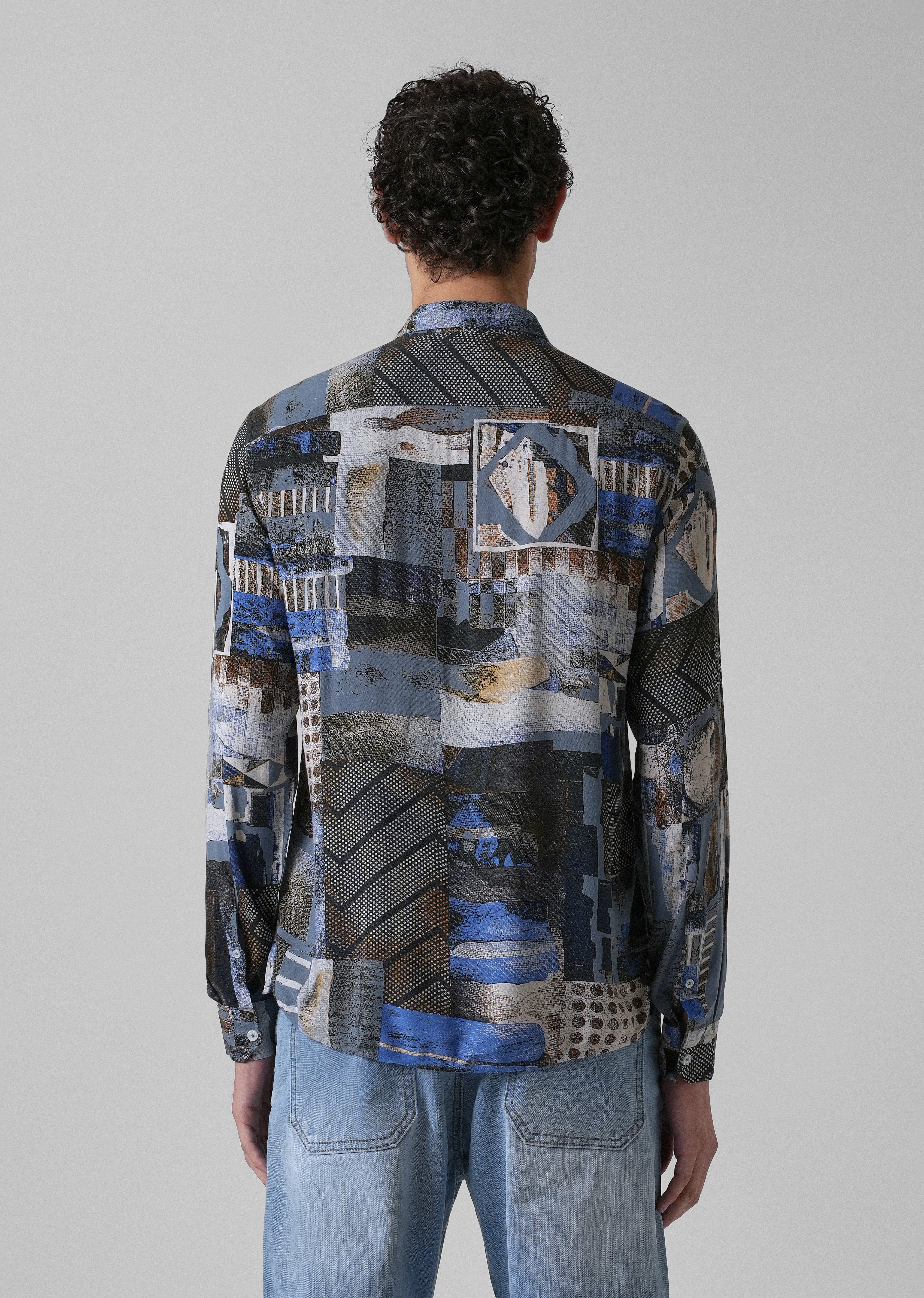 Lattice Azure Feather shirt