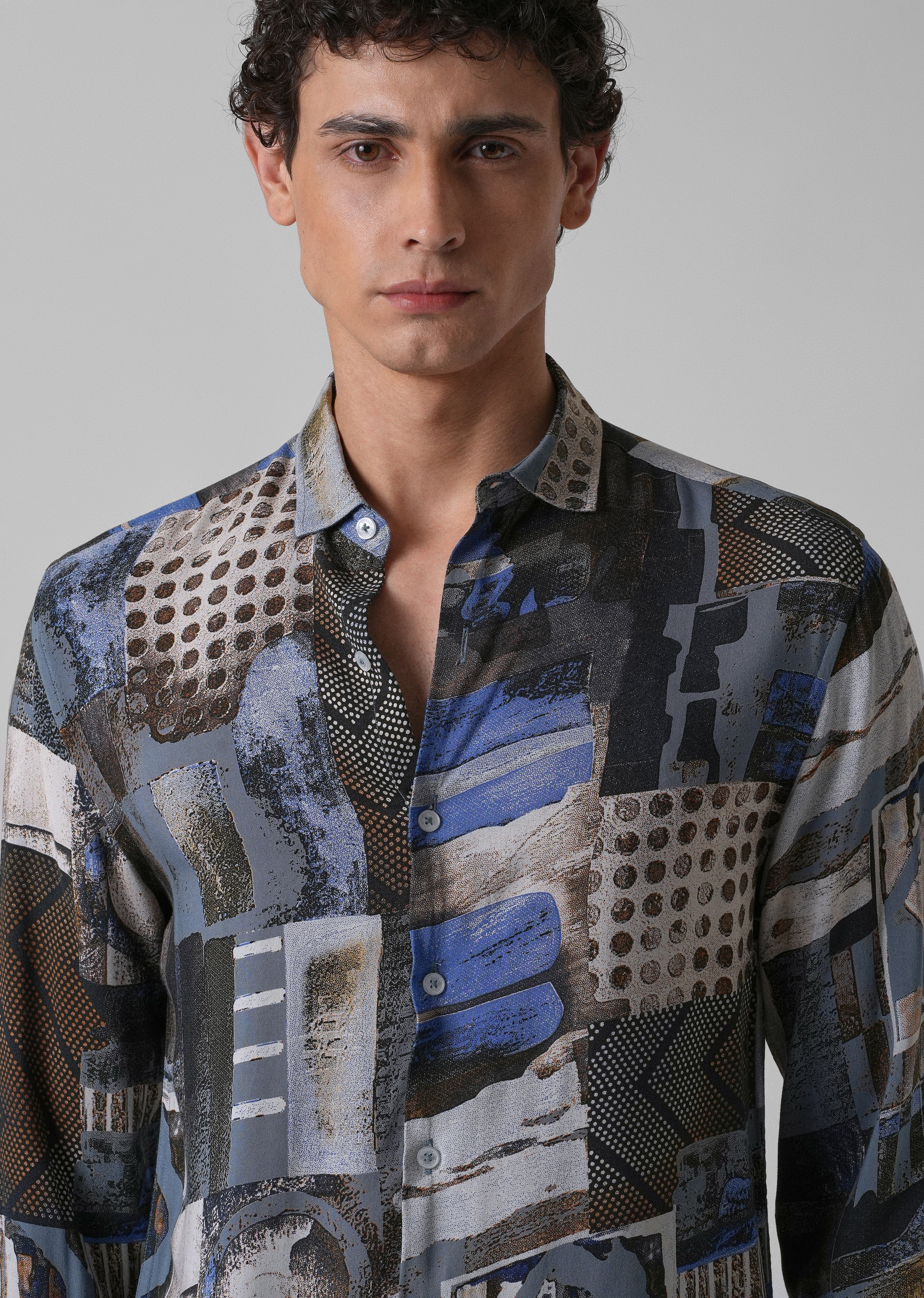 Lattice Azure Feather shirt