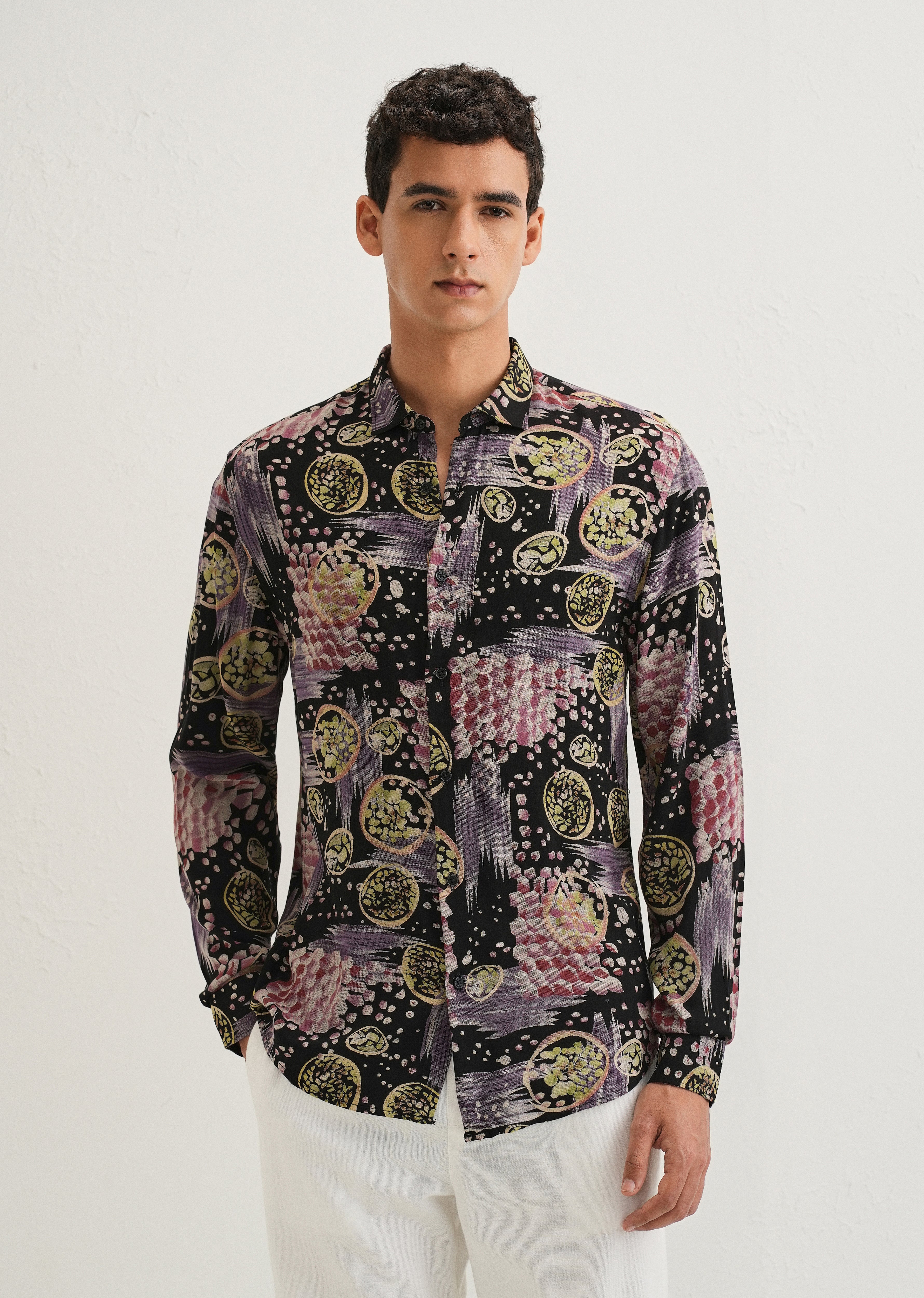 Lavender Abstract Feather Shirt