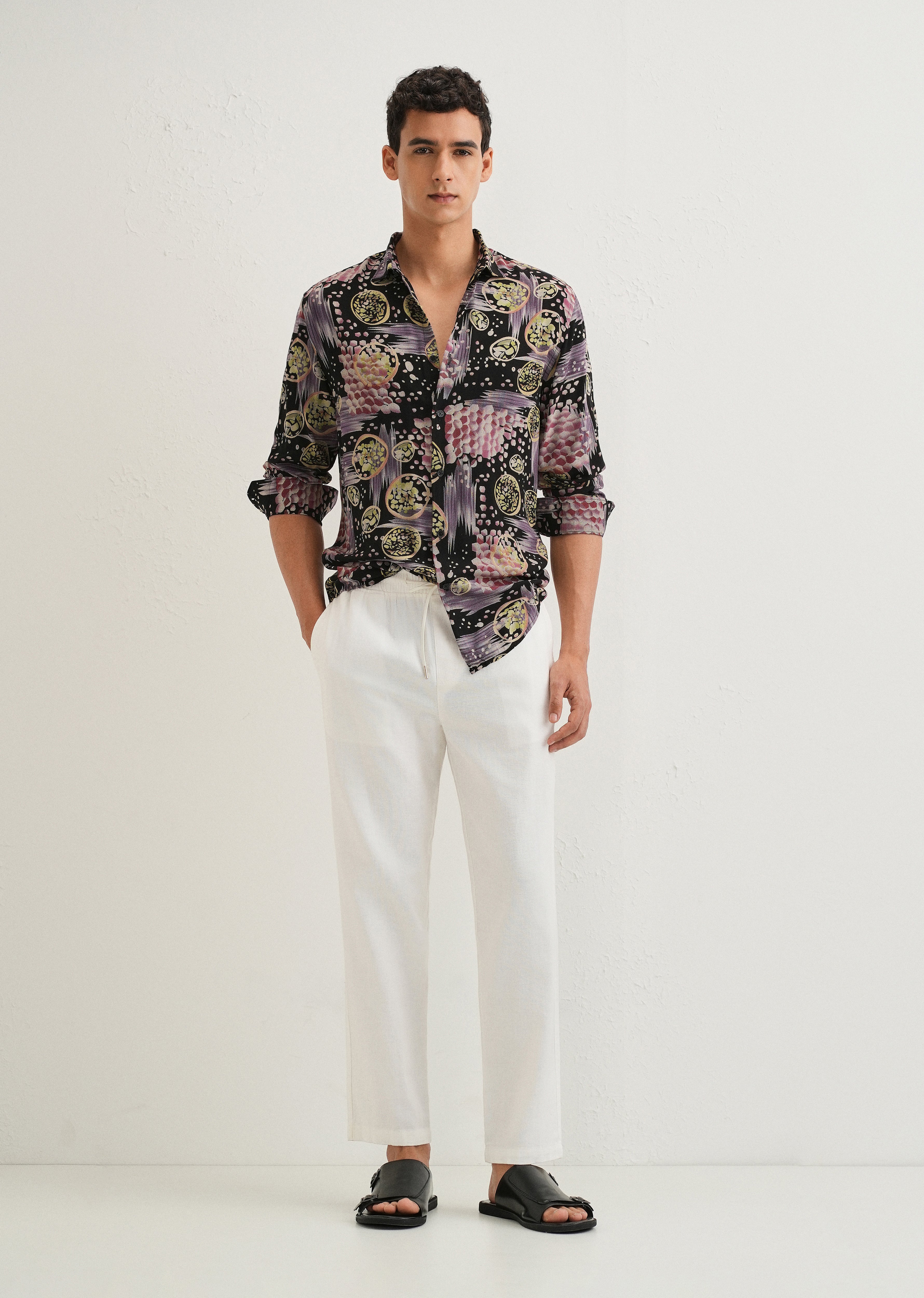 Lavender Abstract Feather Shirt