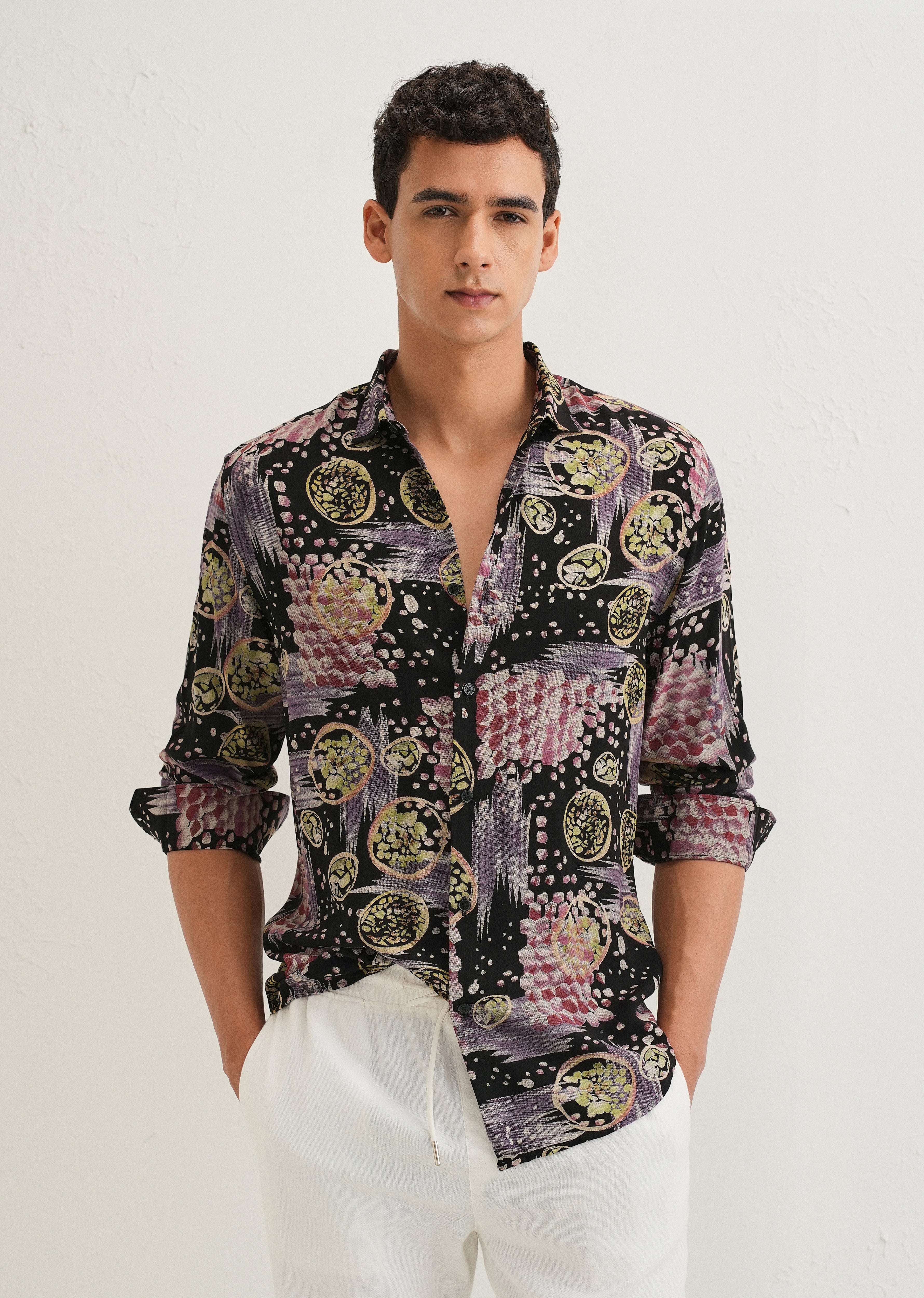 Lavender Abstract Feather Shirt