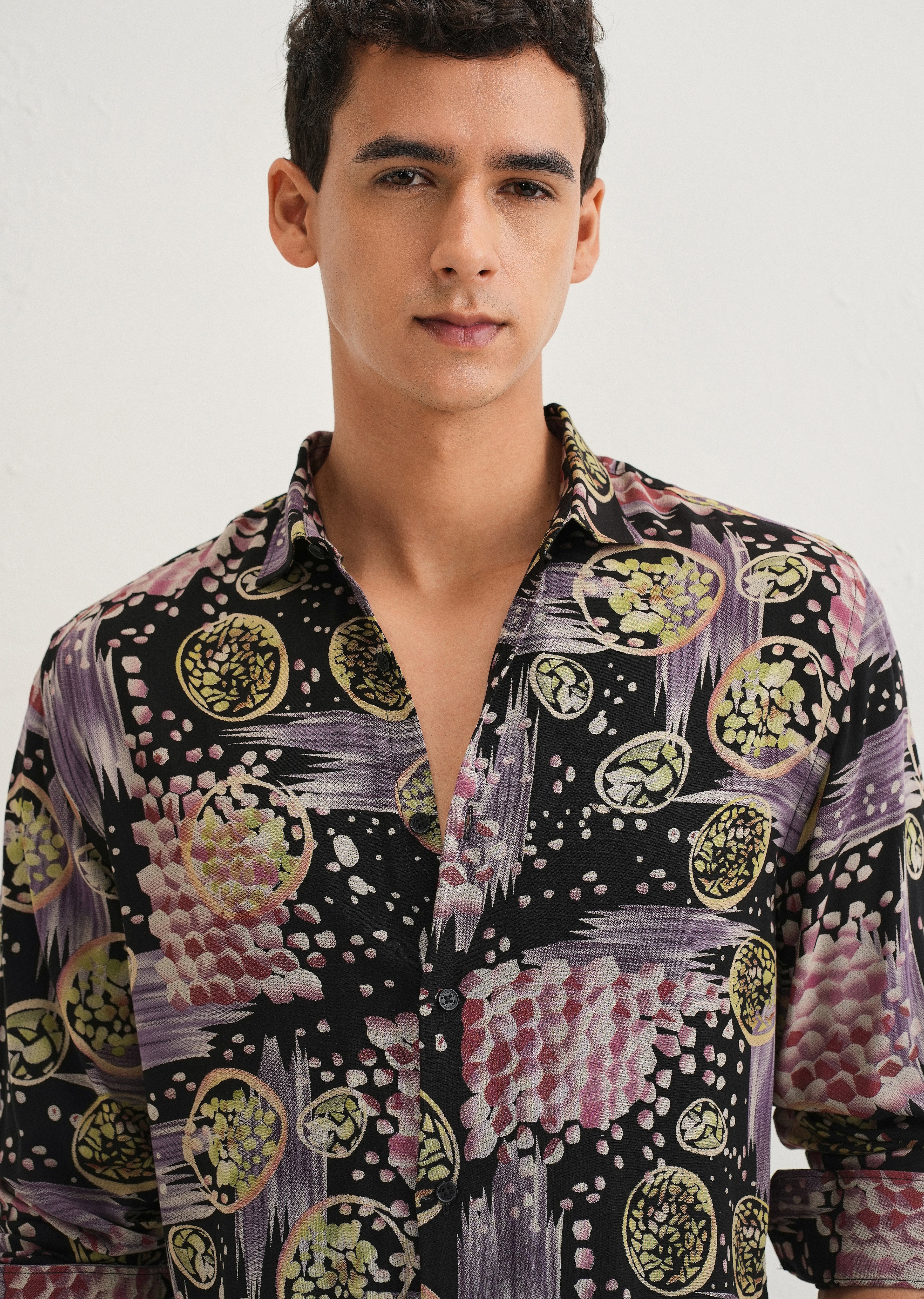Lavender Abstract Feather Shirt