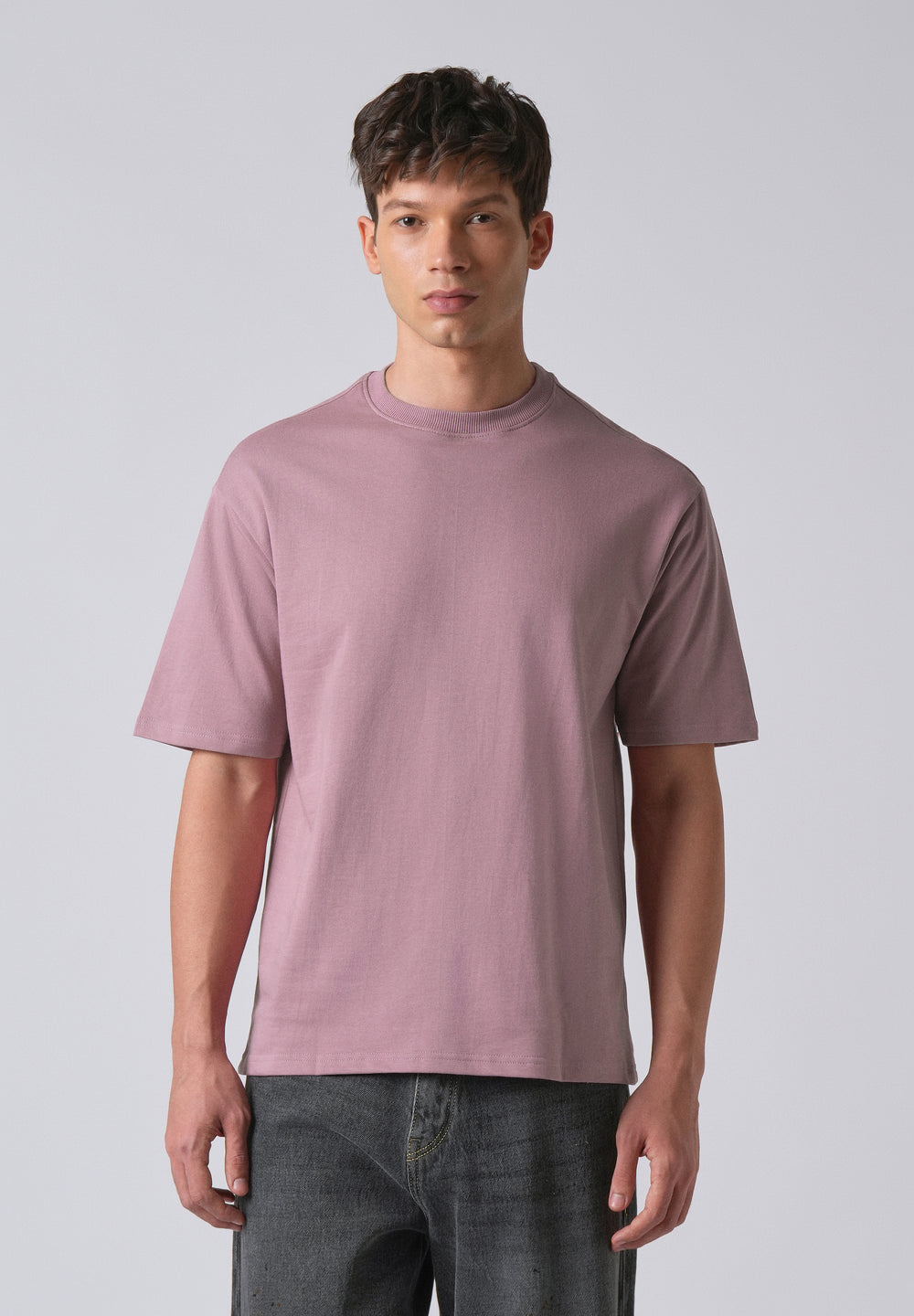 Lavender Basic Relaxed Fit T-shirt
