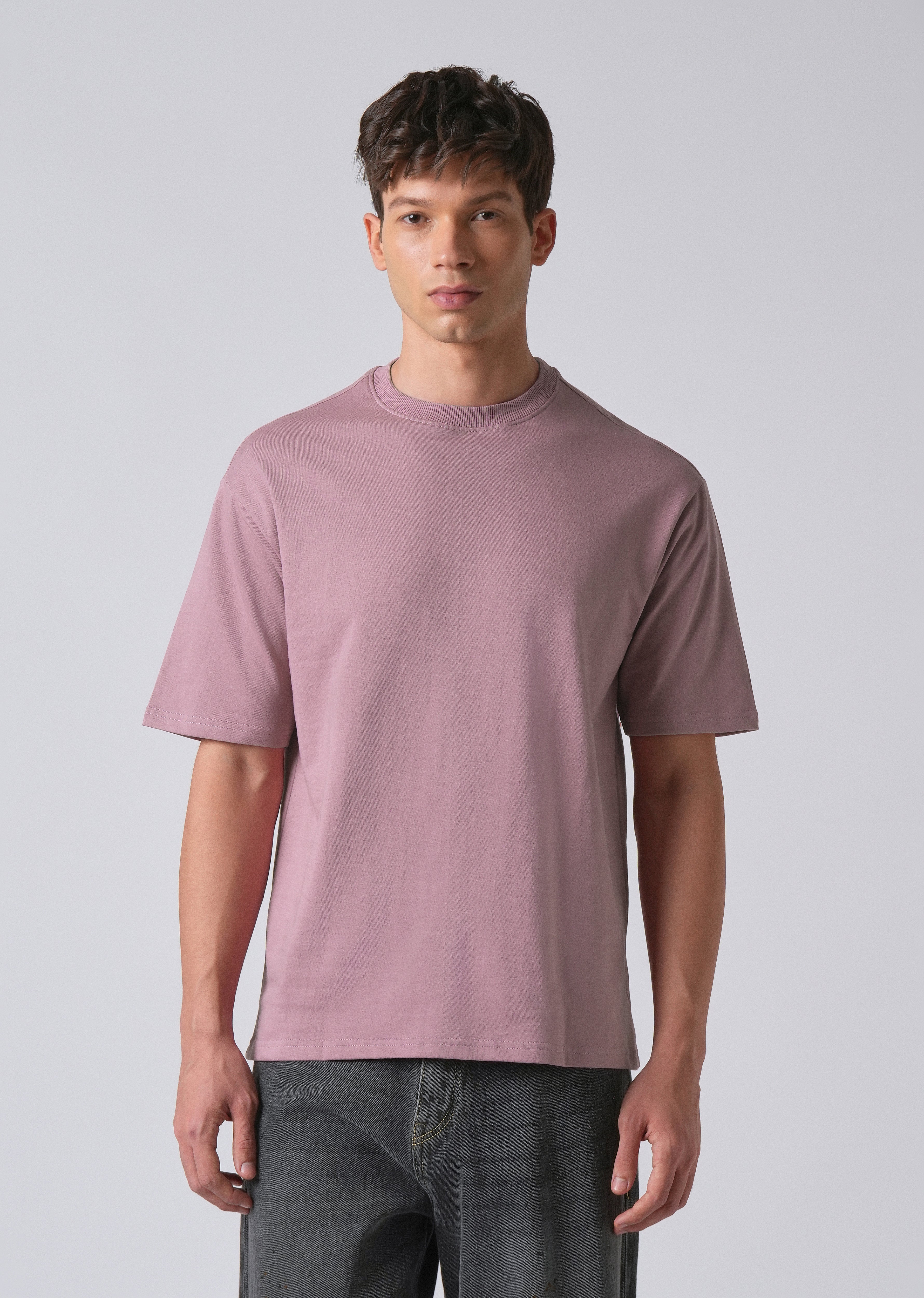 Lavender Basic Relaxed Fit T-shirt