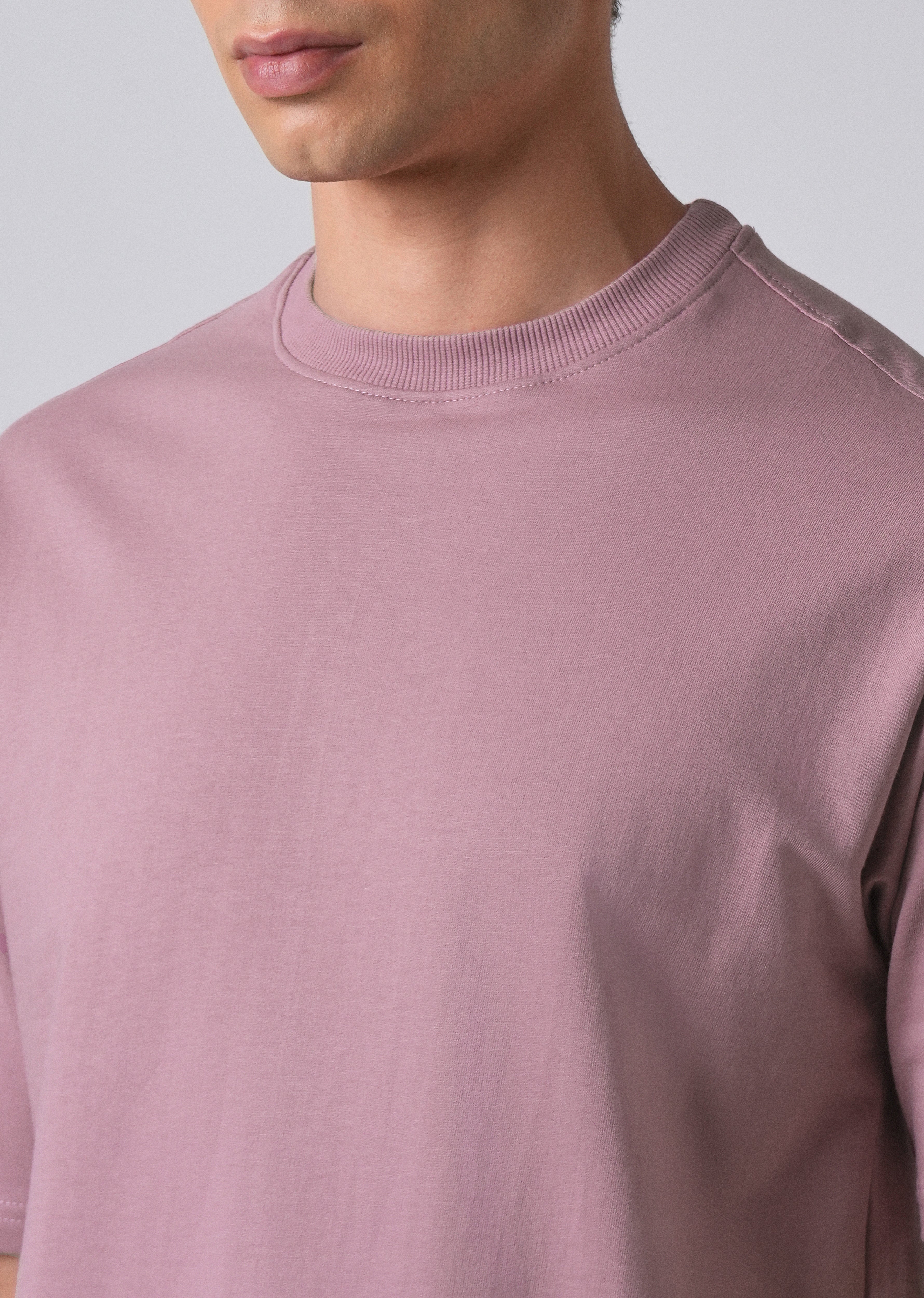Lavender Basic Relaxed Fit T-shirt