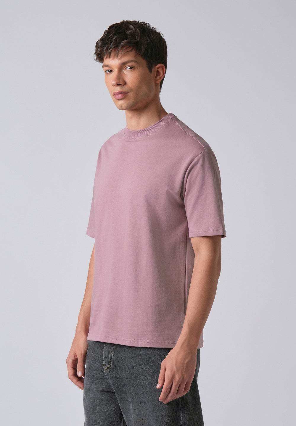Lavender Basic Relaxed Fit T-shirt