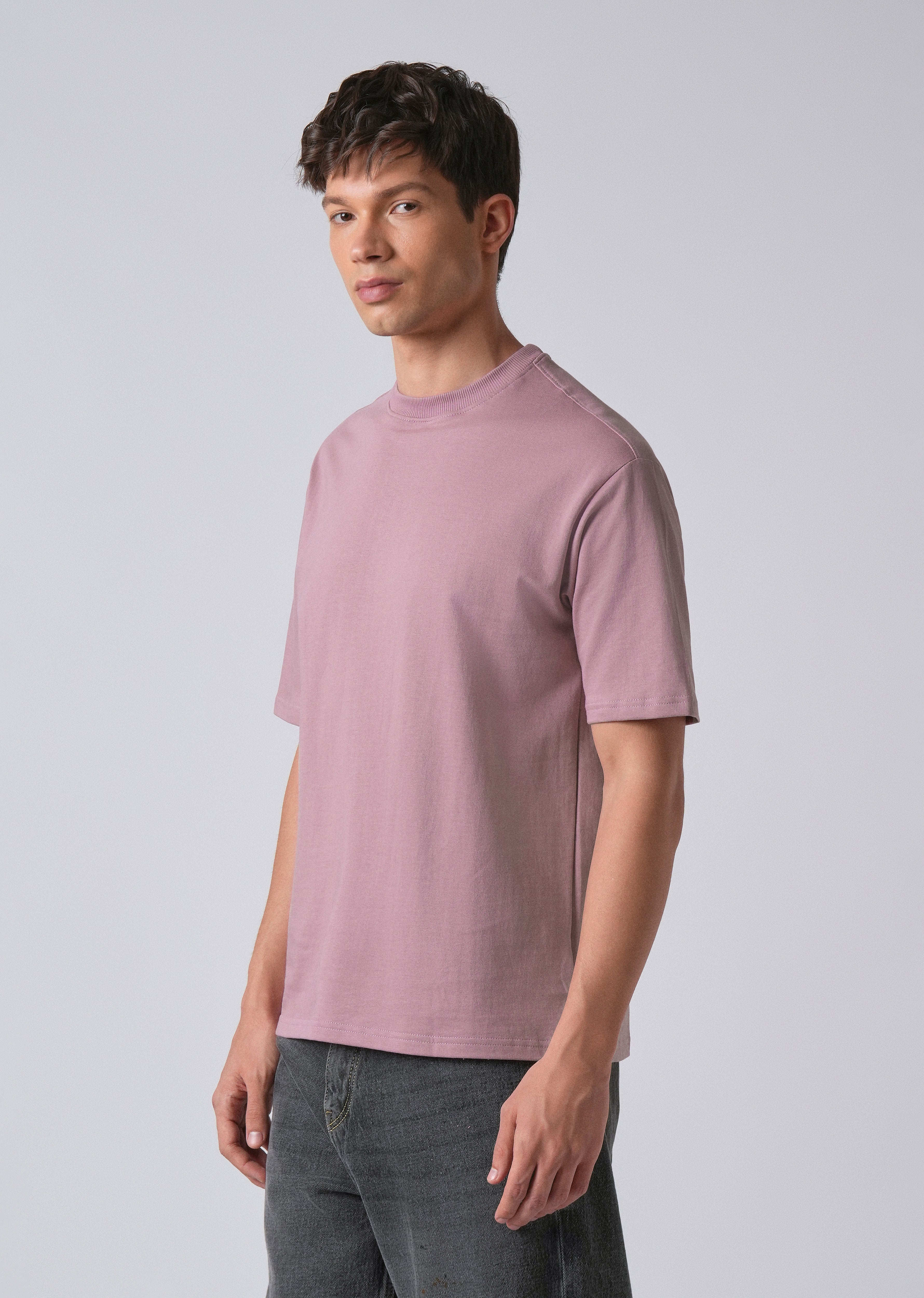 Lavender Basic Relaxed Fit T-shirt