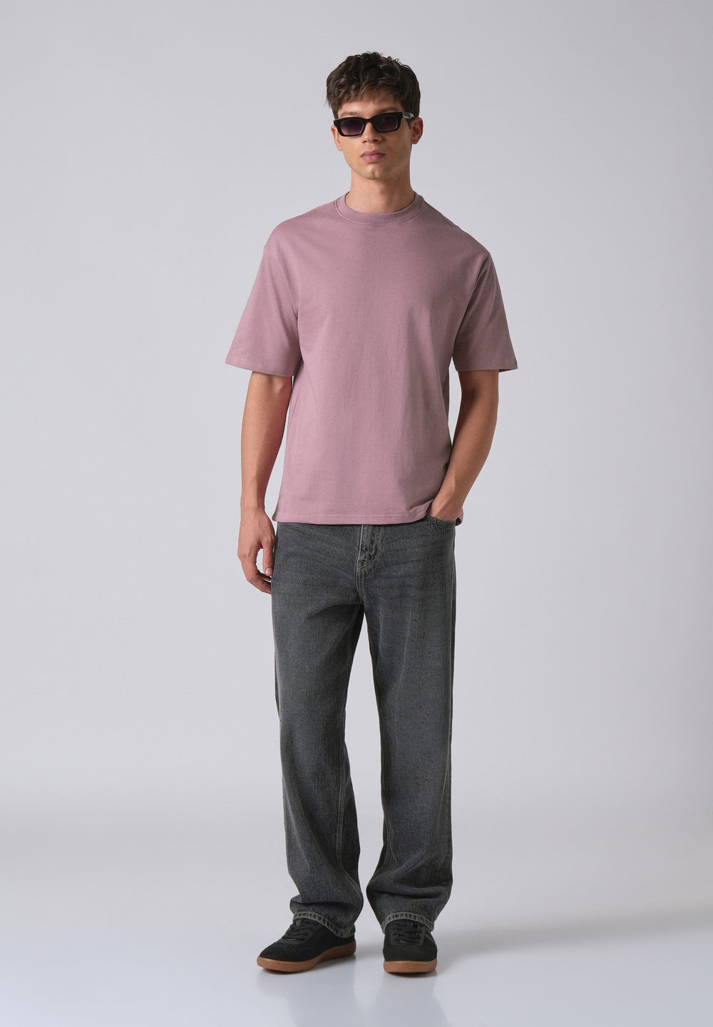 Lavender Basic Relaxed Fit T-shirt