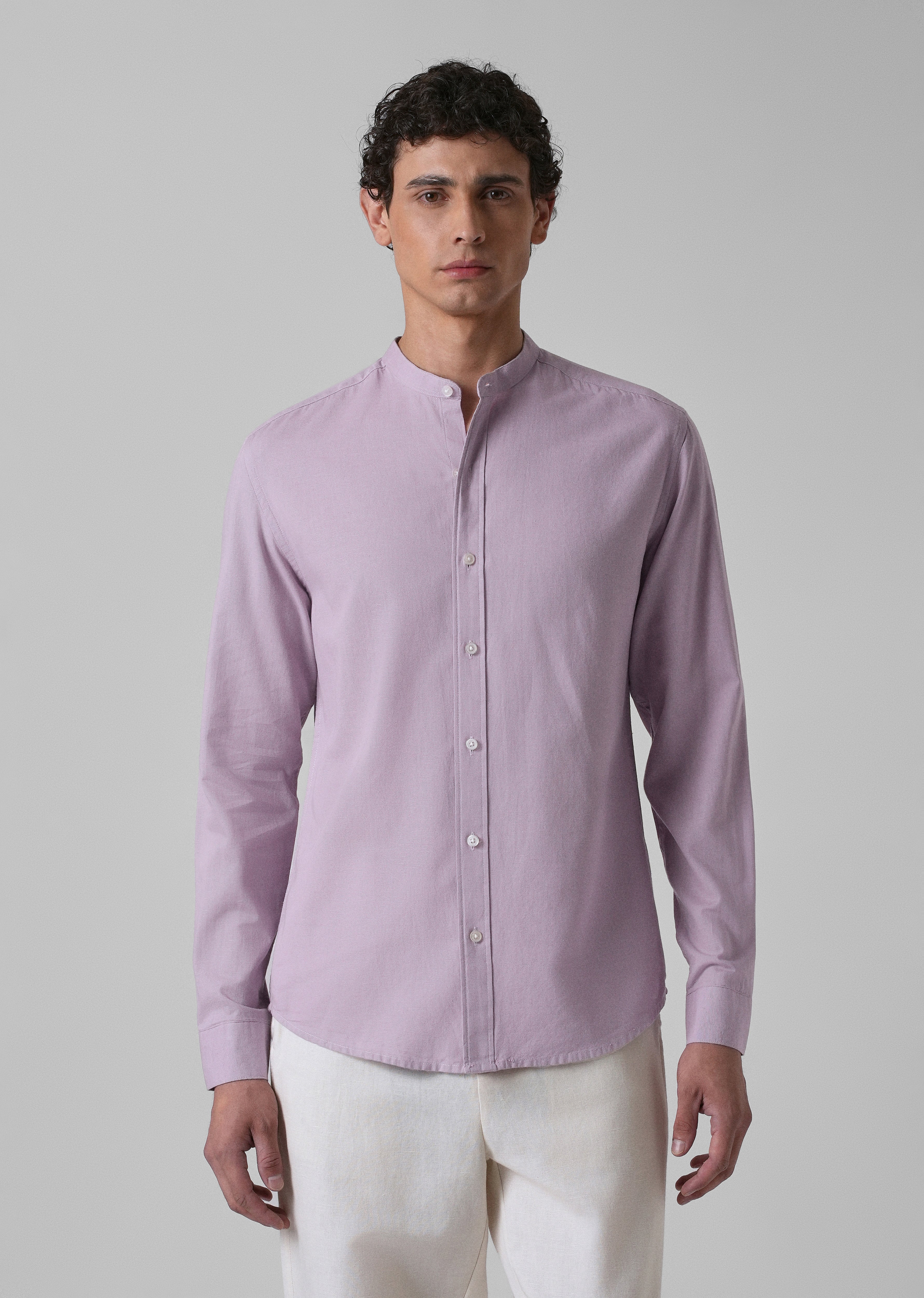 Lavender Cotton Linen Shirt