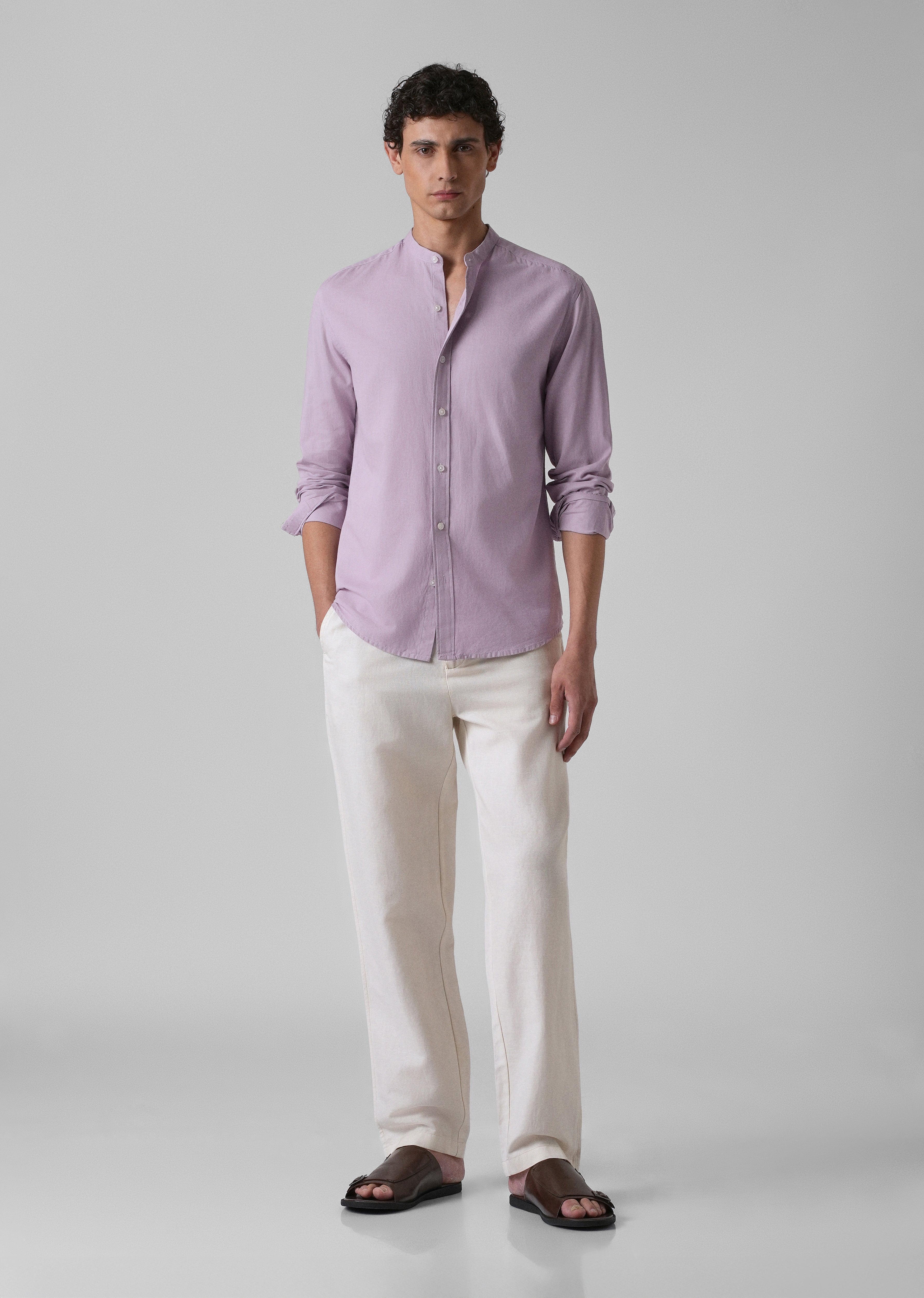 Lavender Cotton Linen Shirt