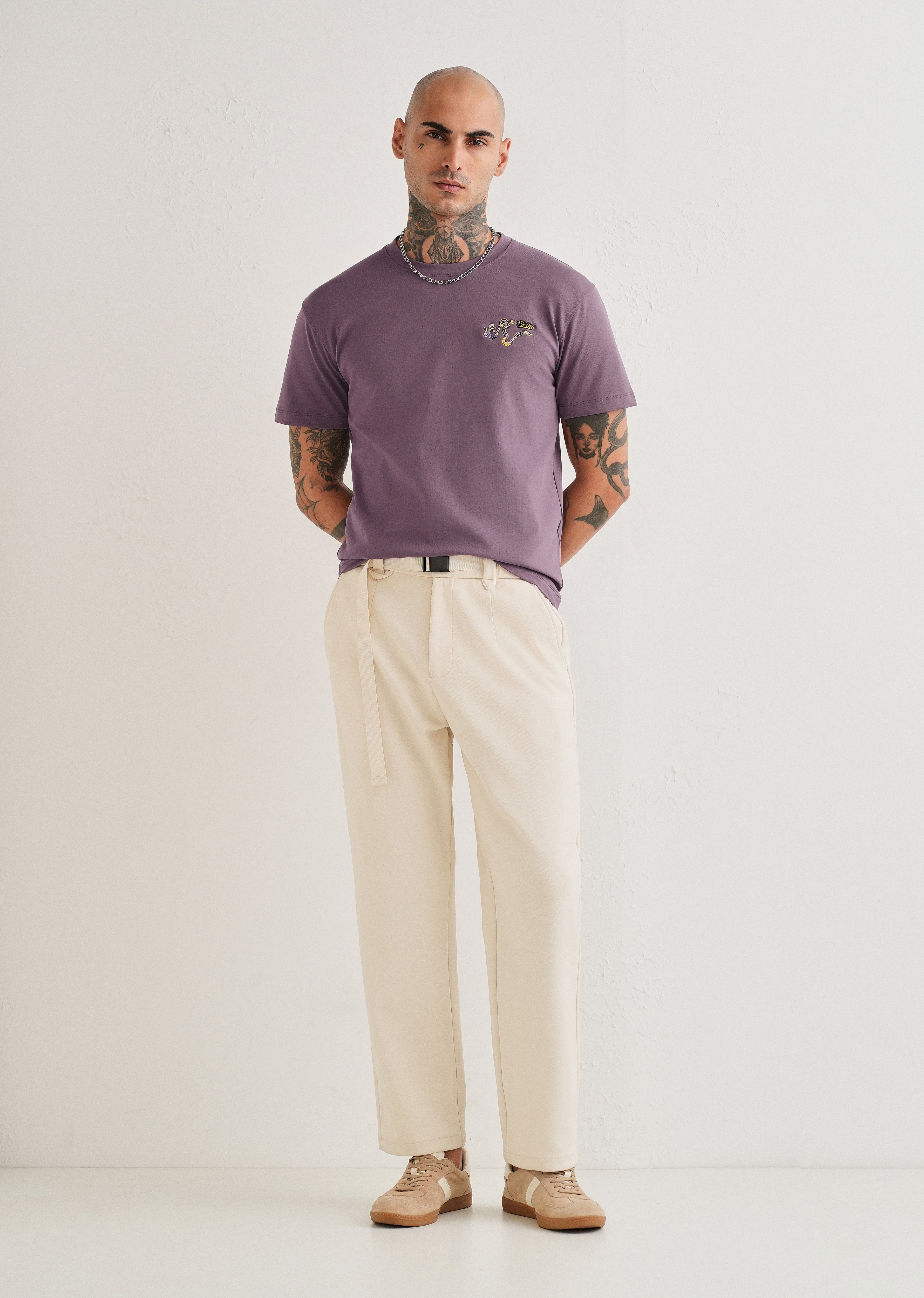 Lavender Graphic Printed T-shirt
