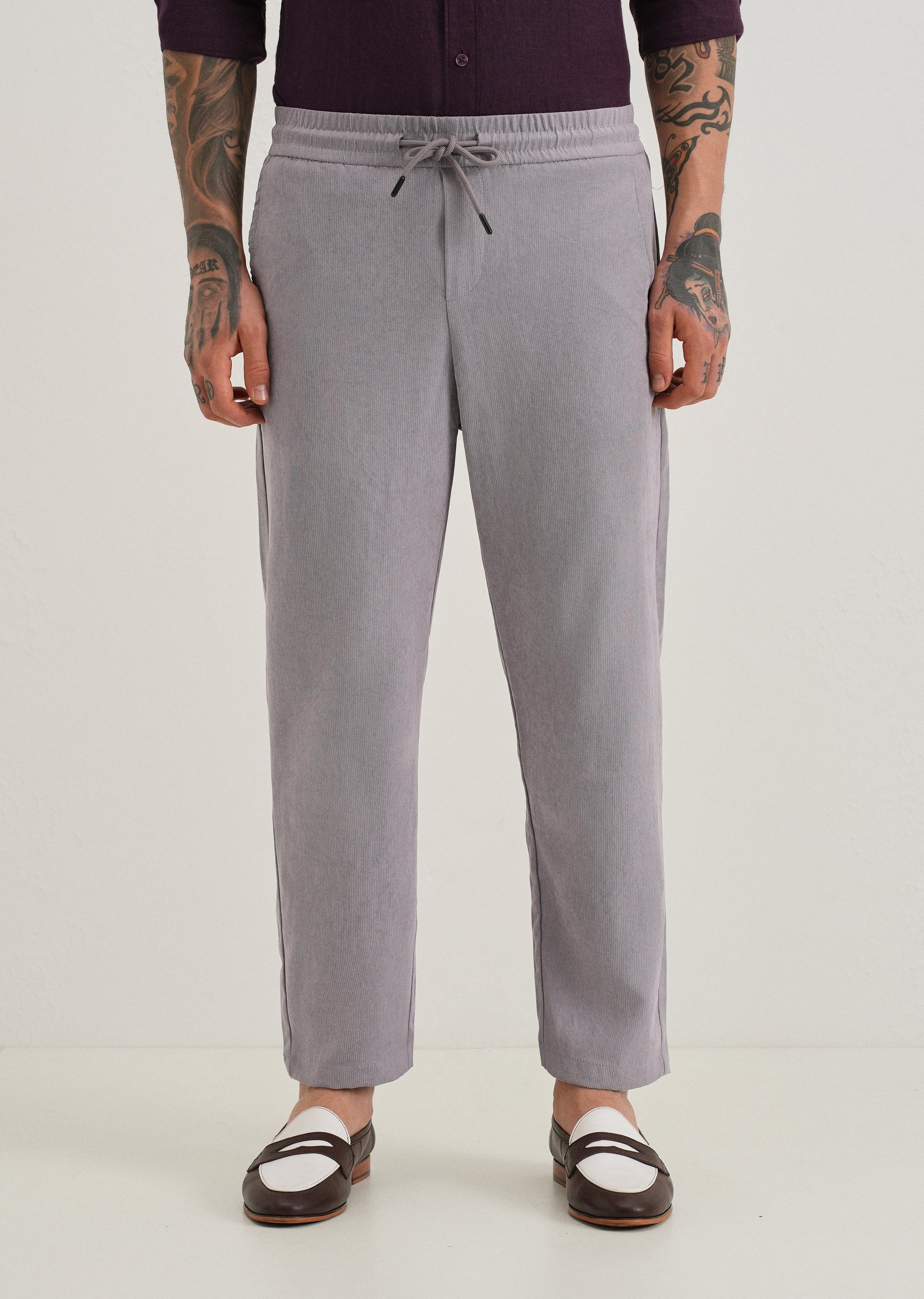 Lavender Pin Stripe Corduroy Pant