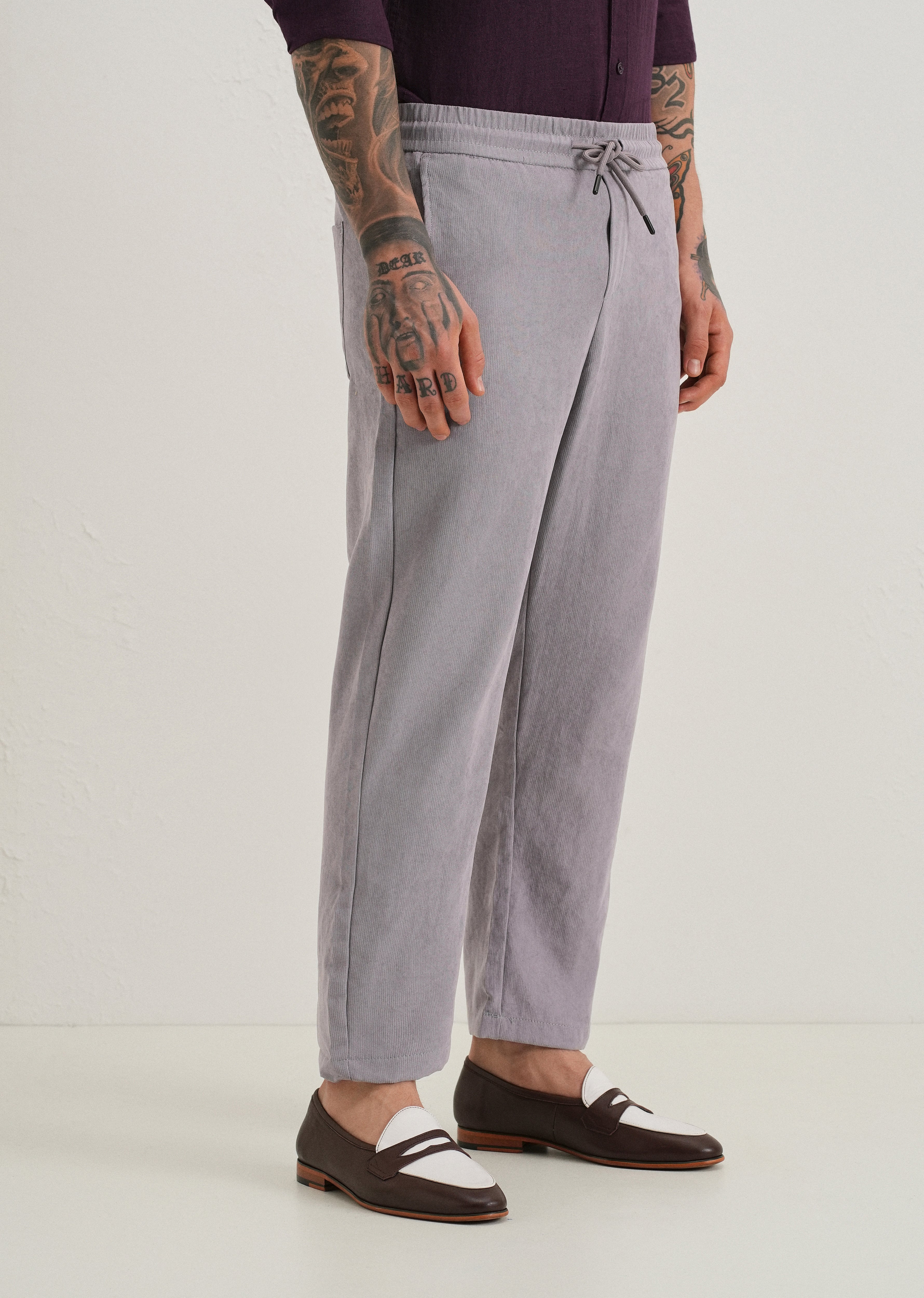 Lavender Pin Stripe Corduroy Pant