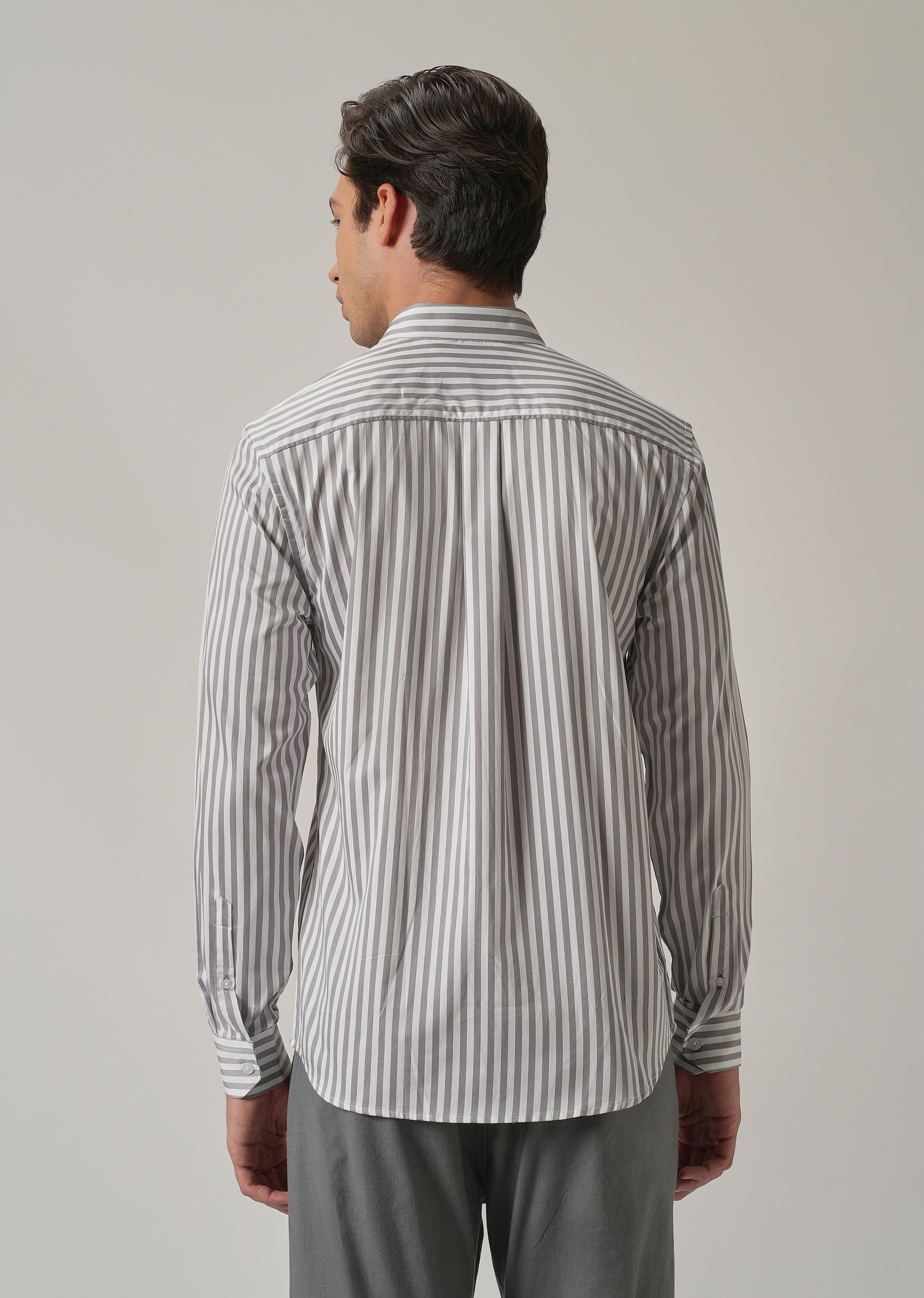 Lavender Satin Pin Stripe Shirt