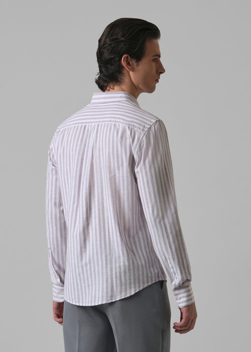 Lavender Stripe Cotton Shirt