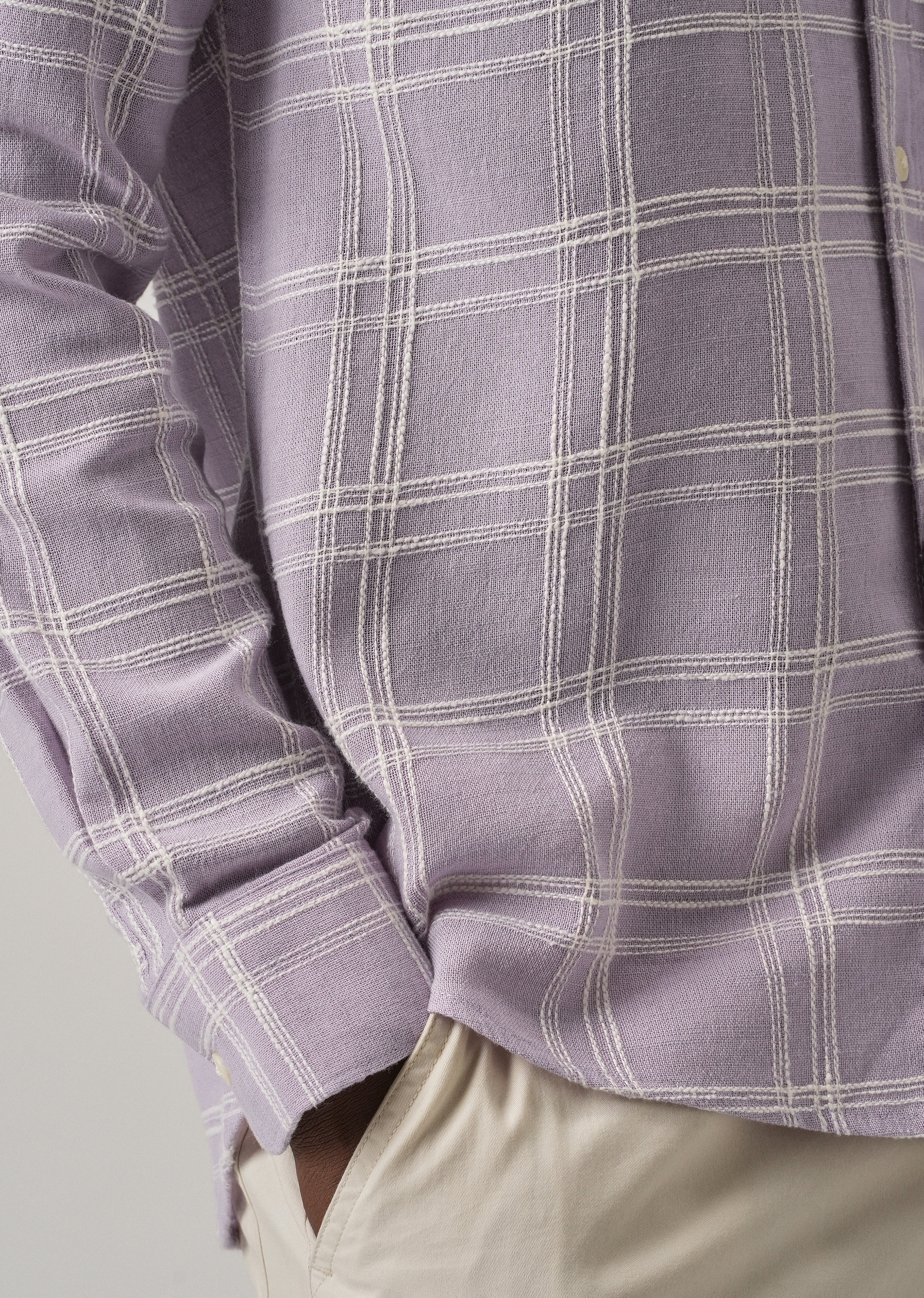 Lavender Chenille Check Shirt