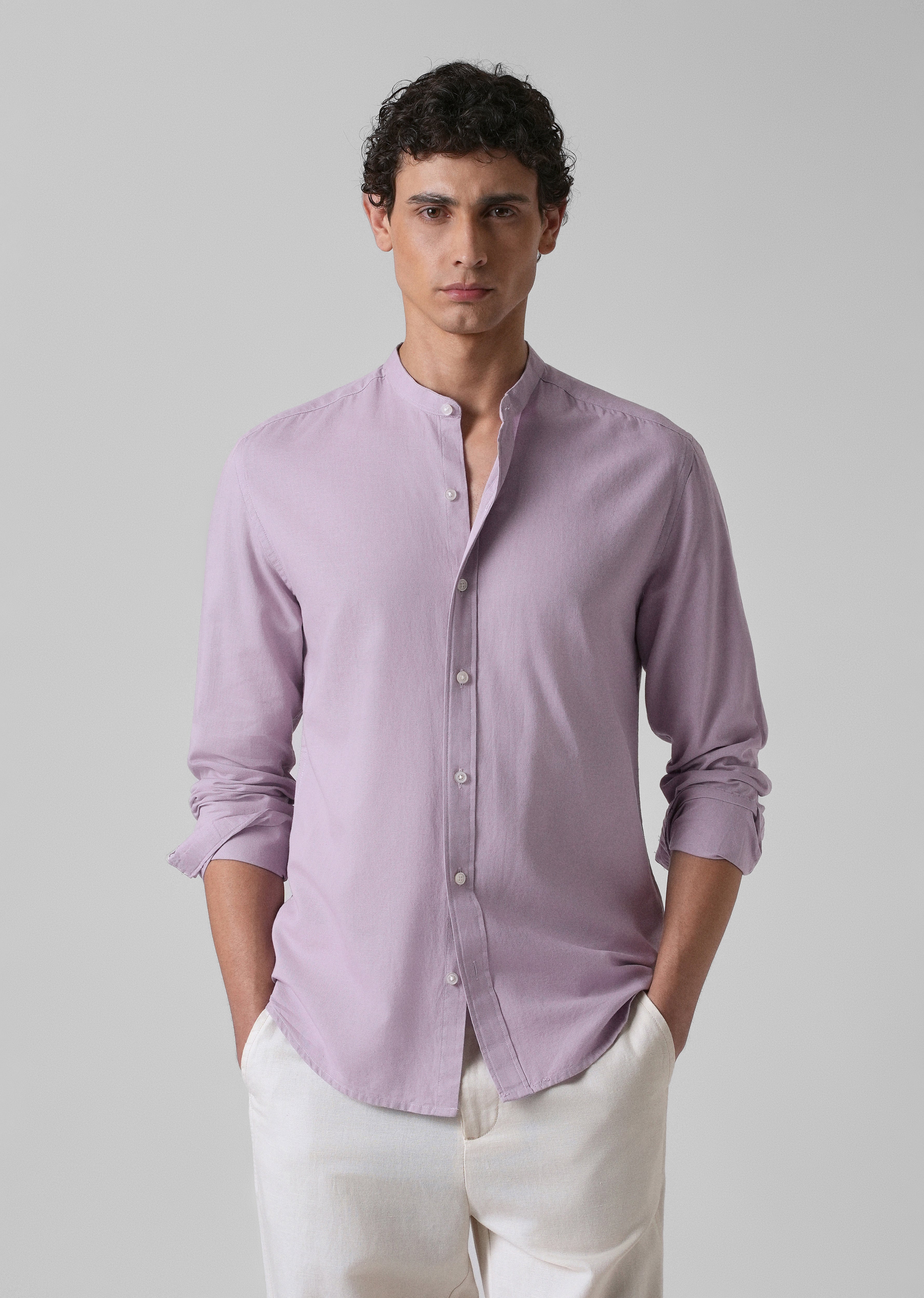 Lavender Cotton Linen Shirt