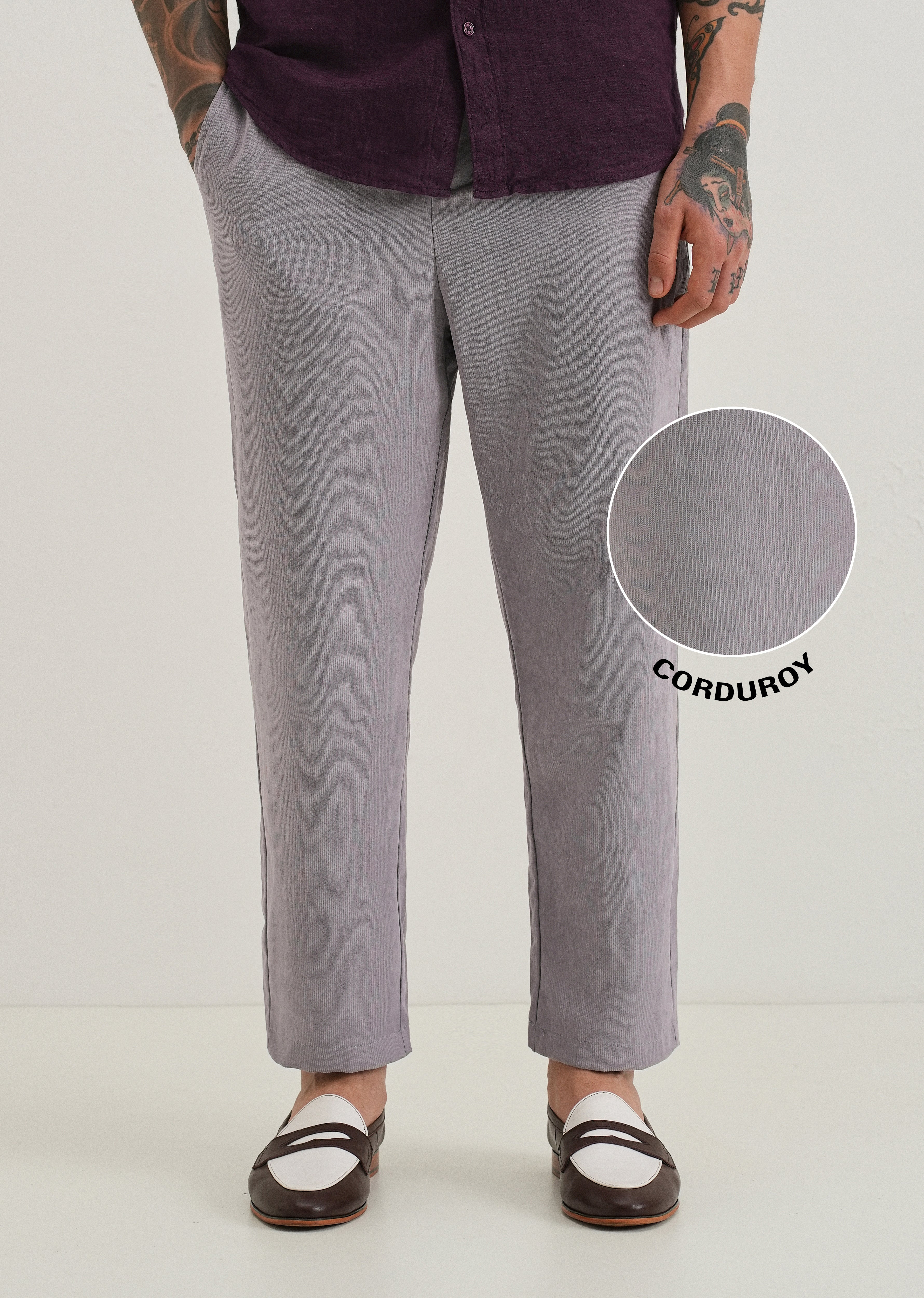 Lavender Pin Stripe Corduroy Pant