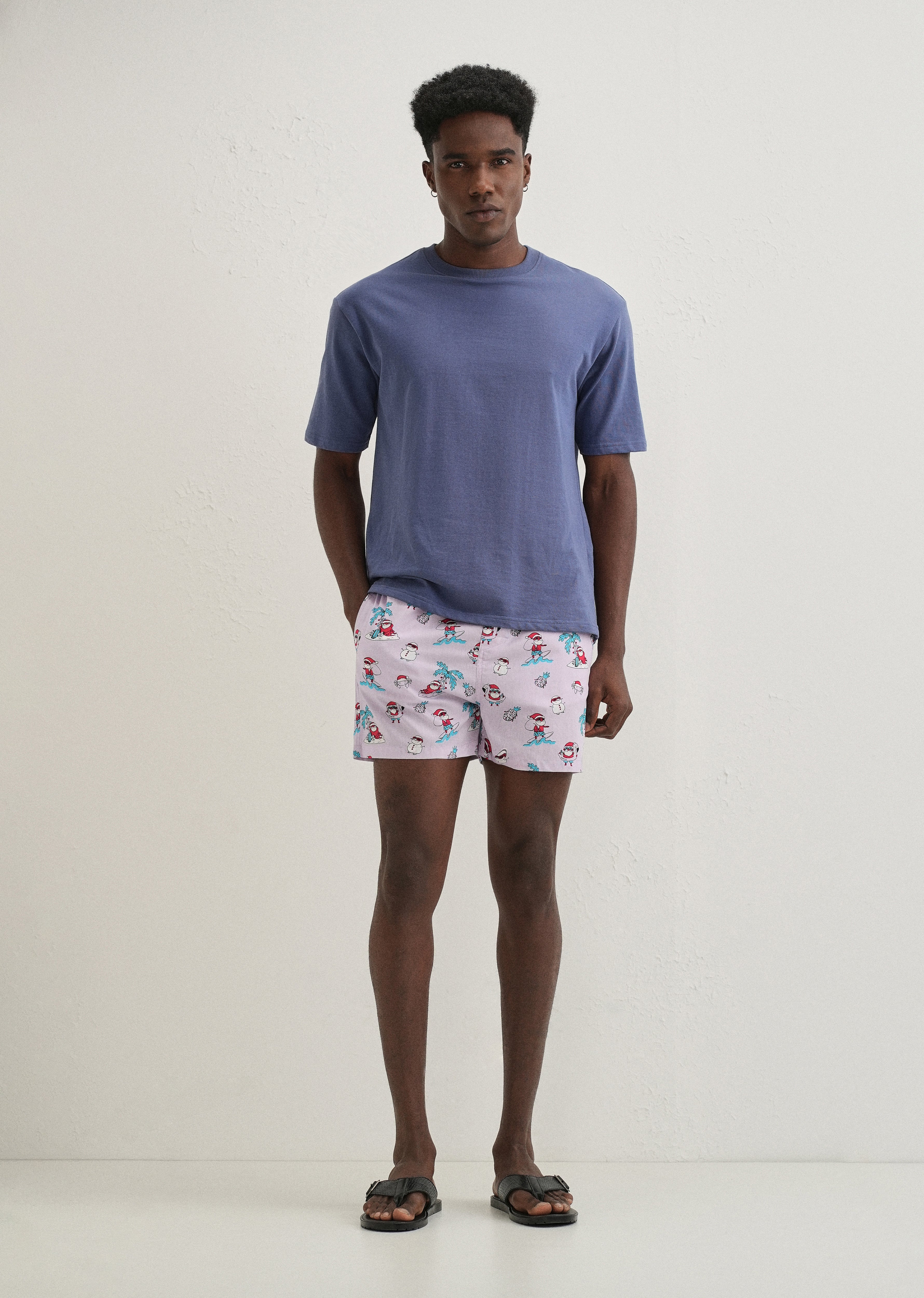 Lavender Xmas Printed Boxer