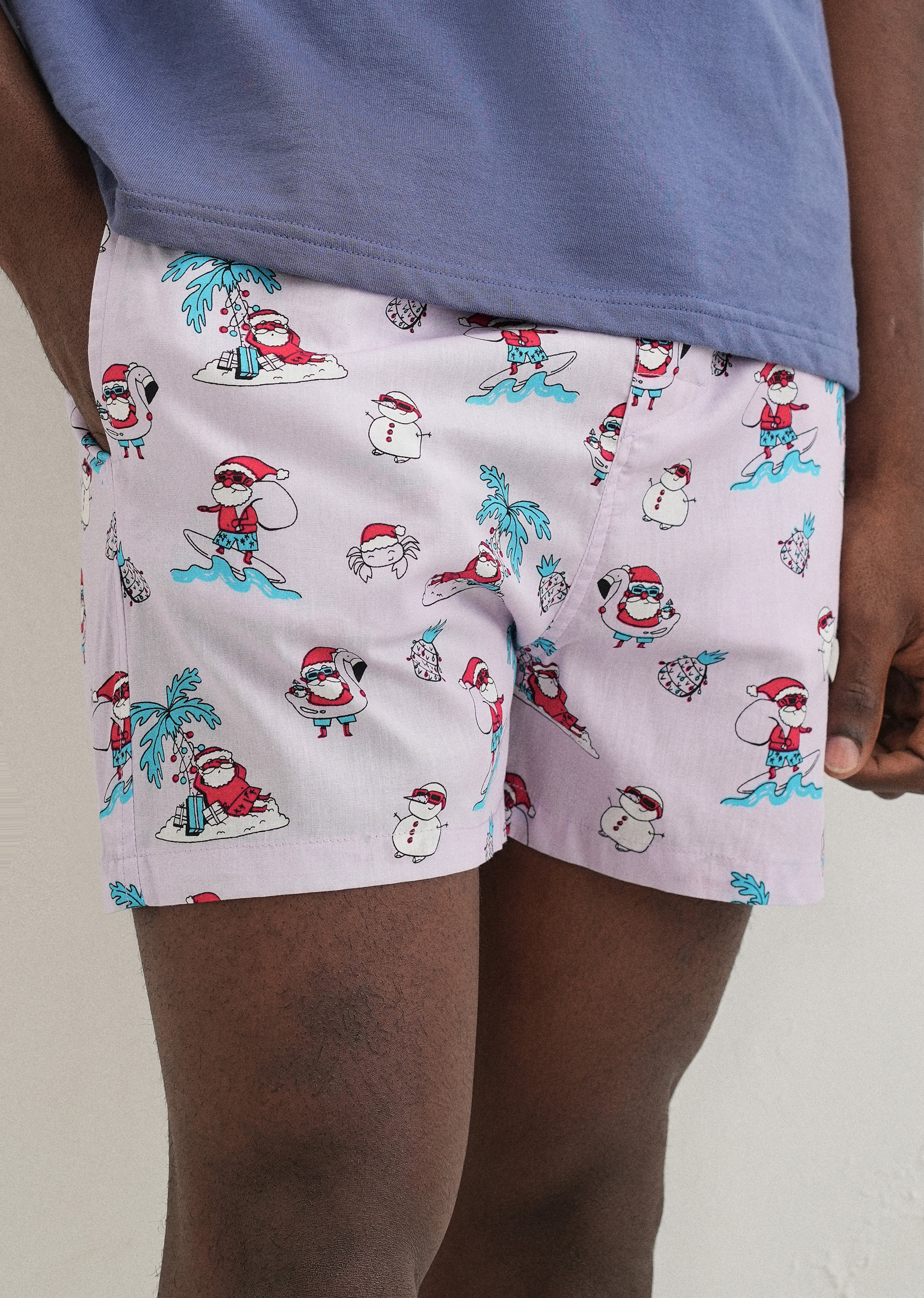 Lavender Xmas Printed Boxer
