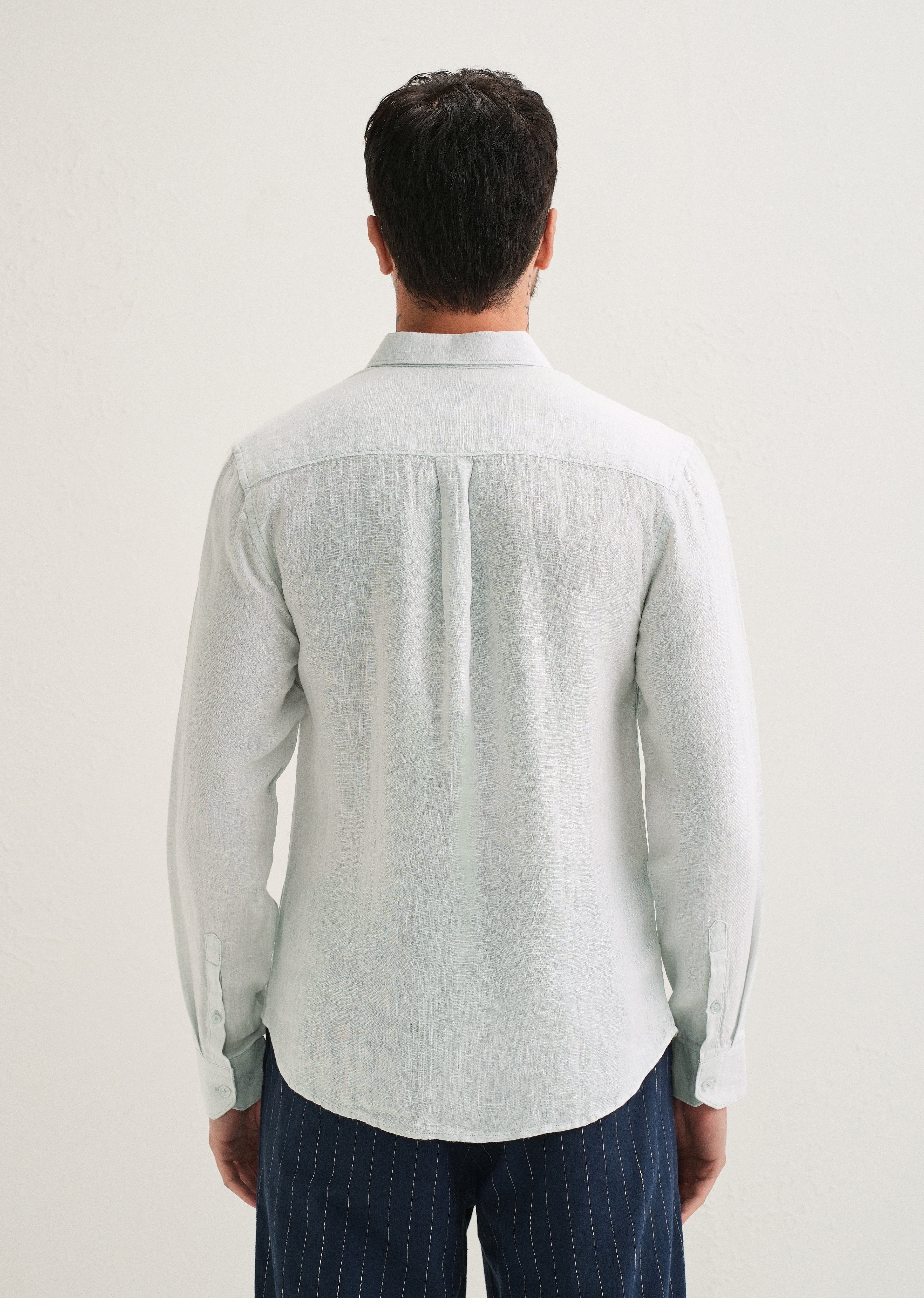 Light Aqua Pure Linen Shirt