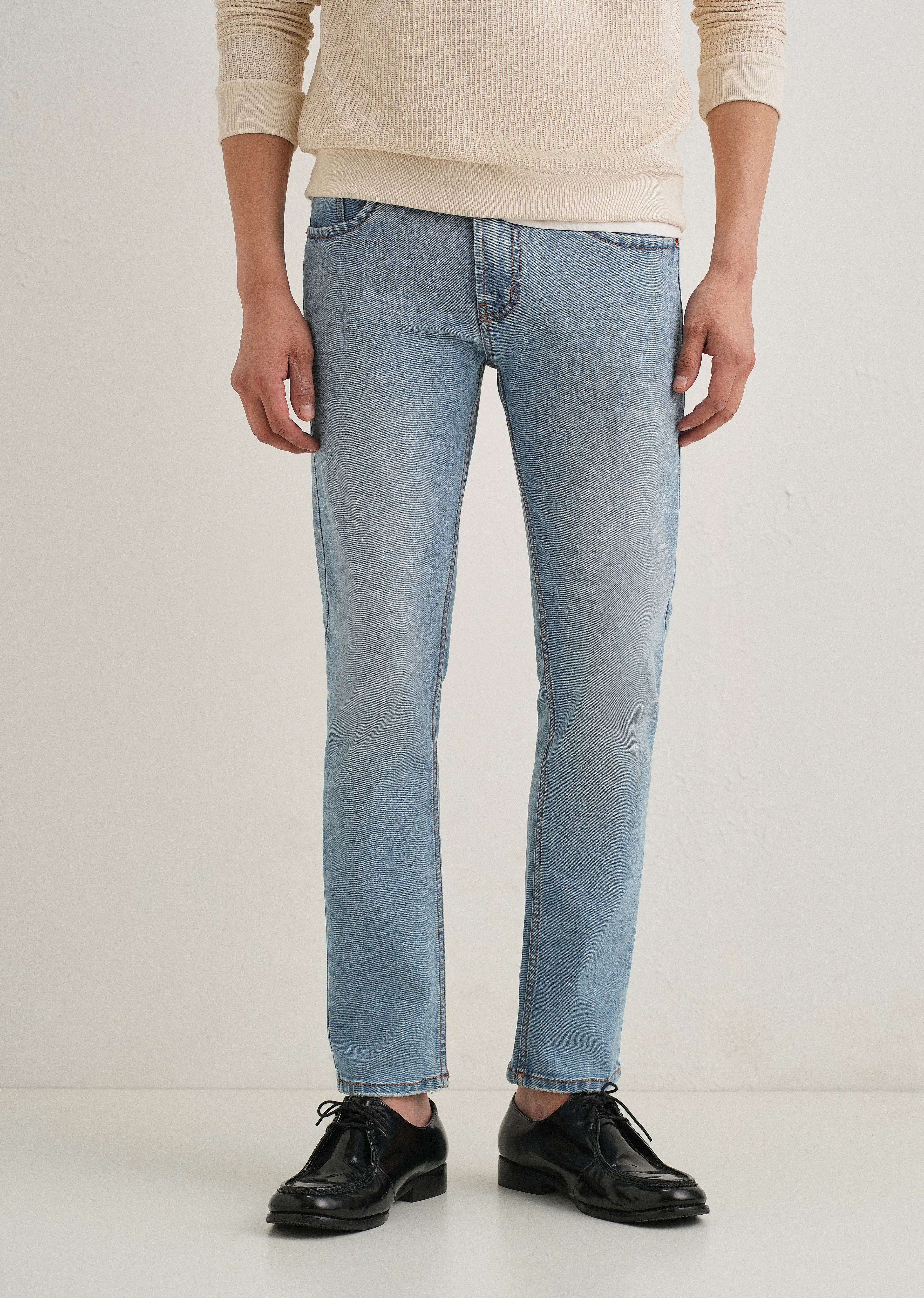 Light Blue Ankle Slim Fit Jeans
