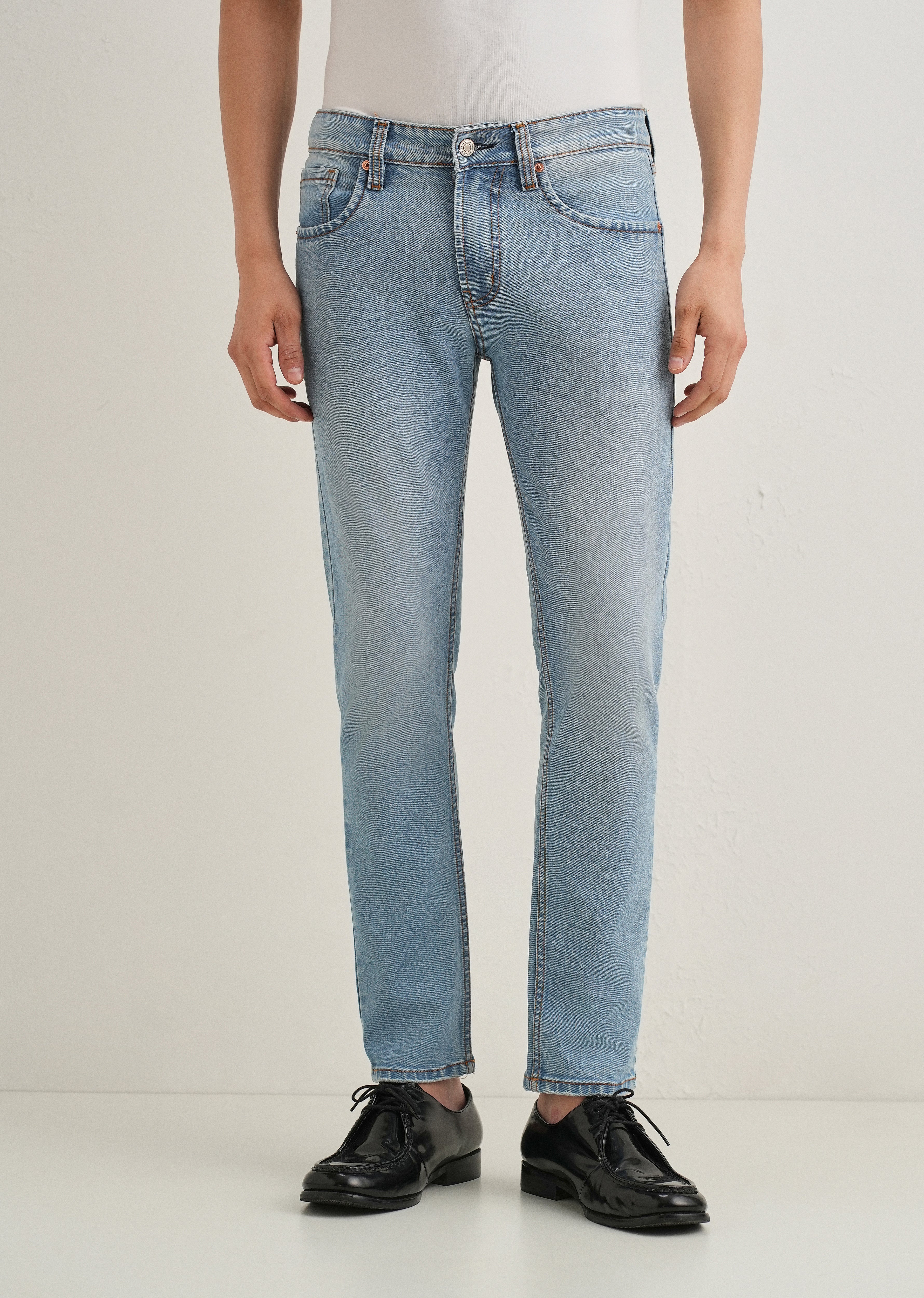 Light Blue Ankle Slim Fit Jeans