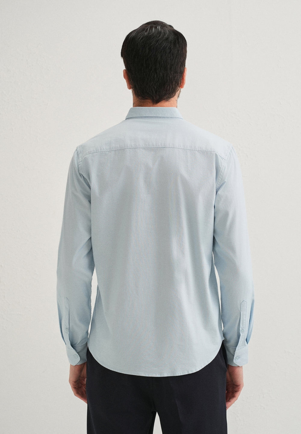 Light Blue Contrast Placket Shirt