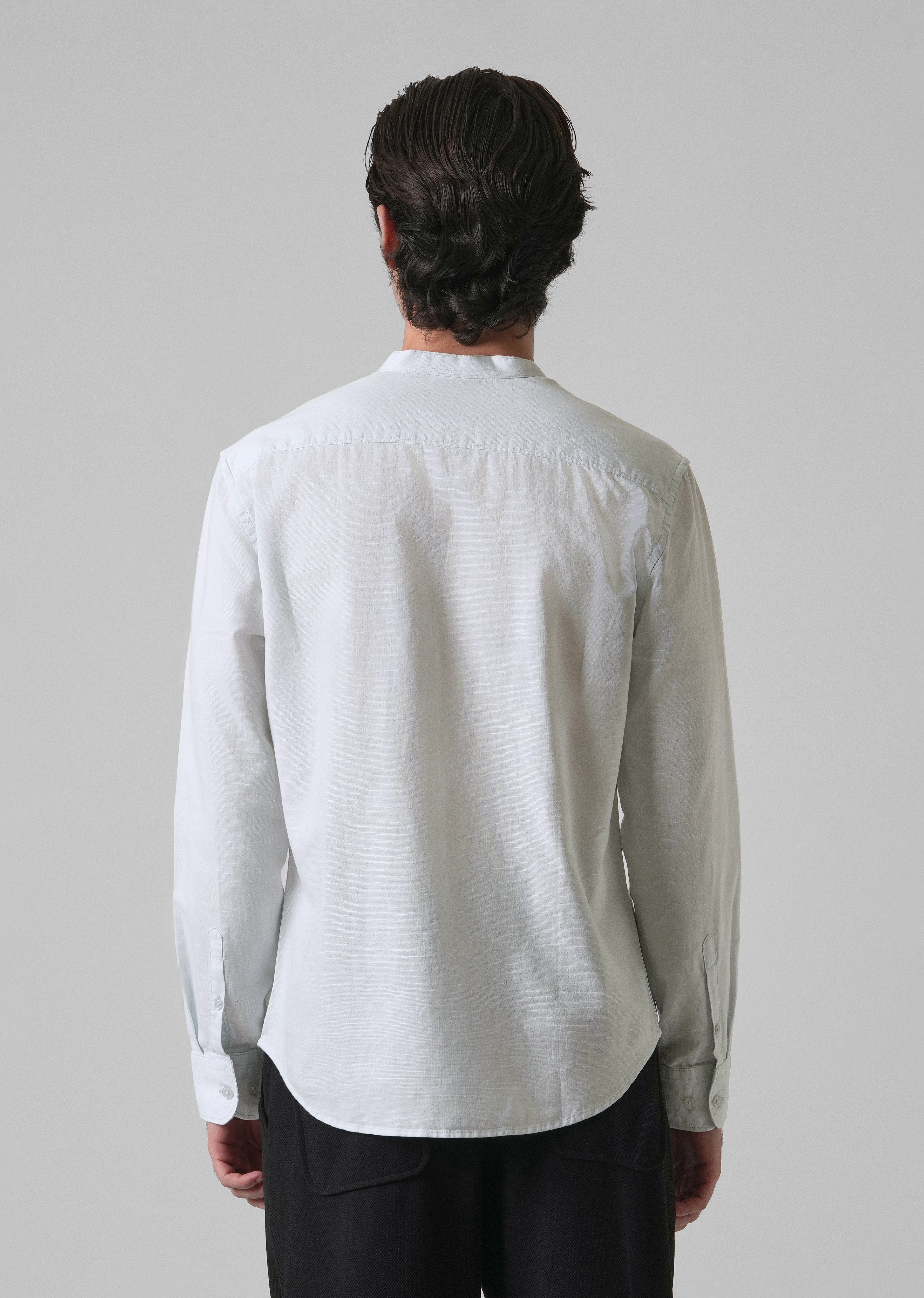 Light Blue Cotton Linen Shirt