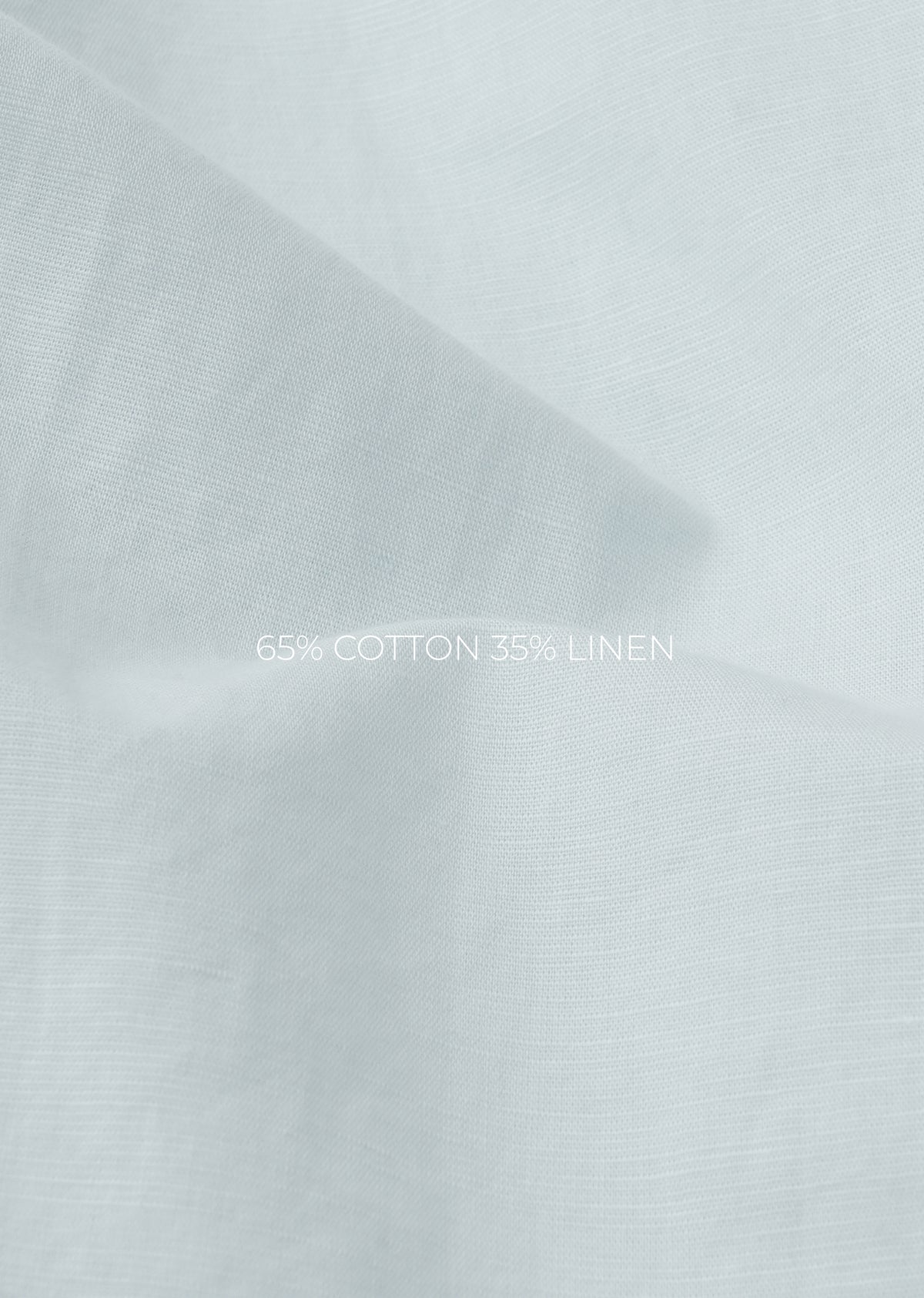 Light Blue Star Collar Cotton Linen Shirt