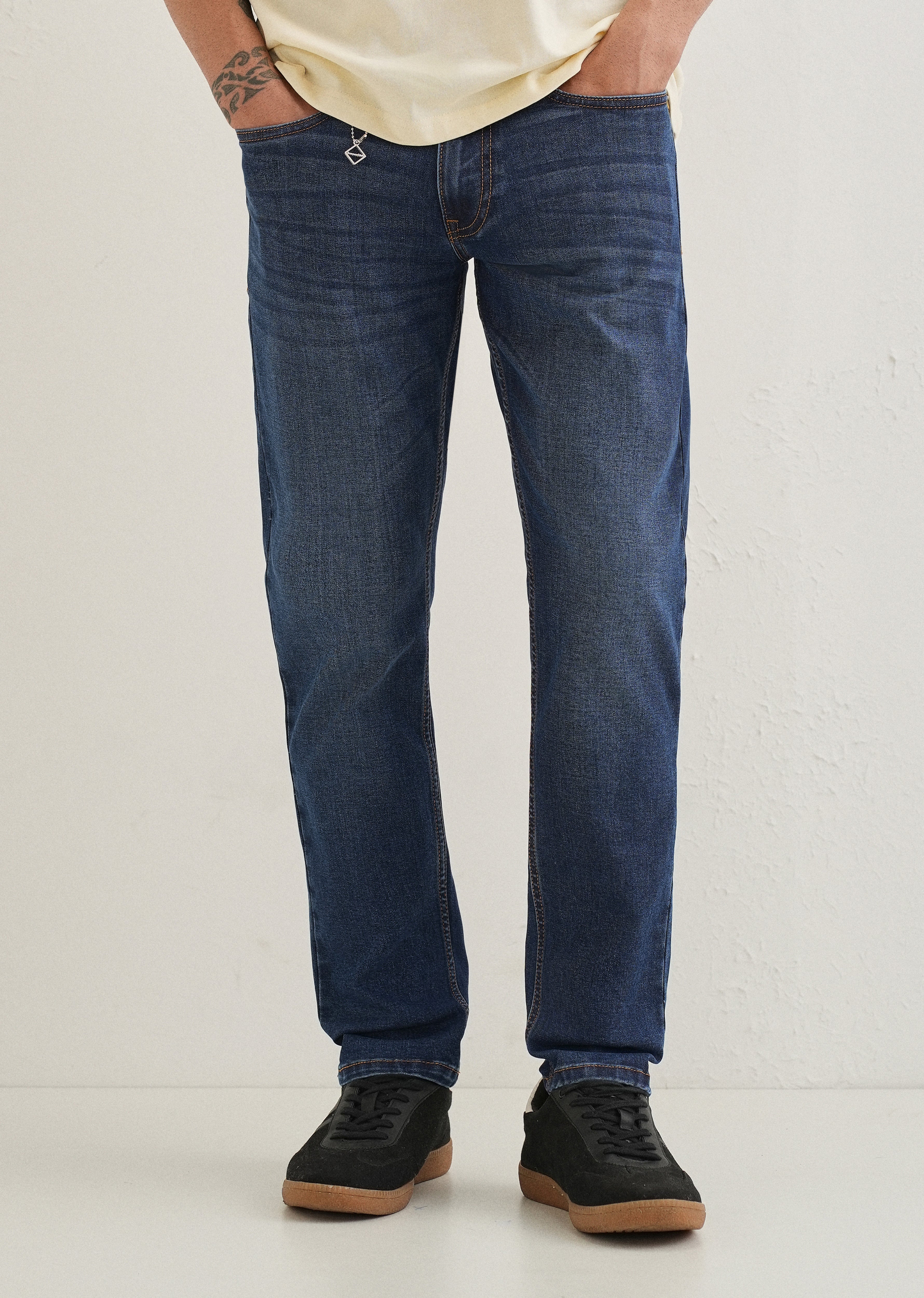 Light Blue Fade Ankle Fit Jeans