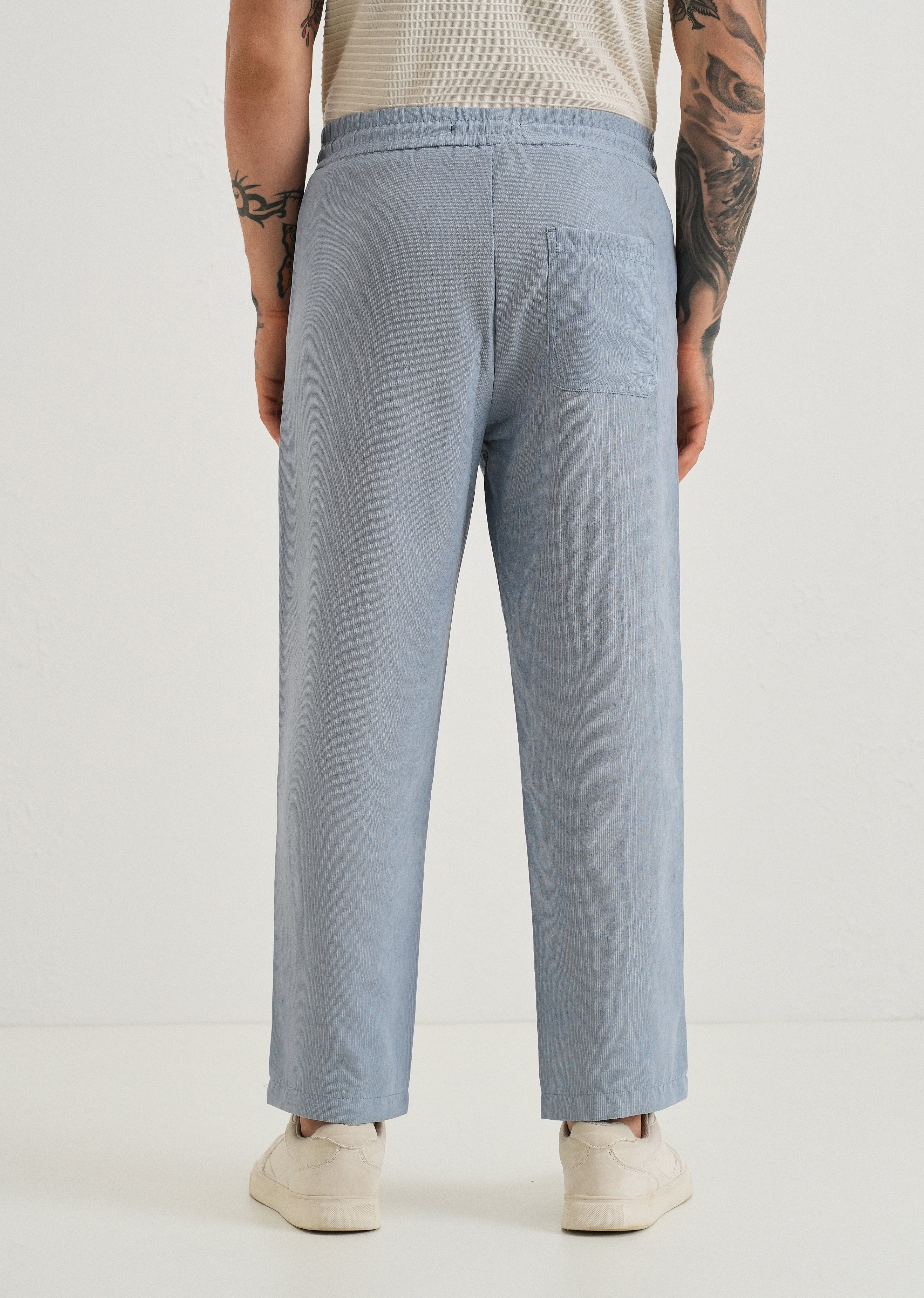 Light Blue Pin Stripe Corduroy Pant